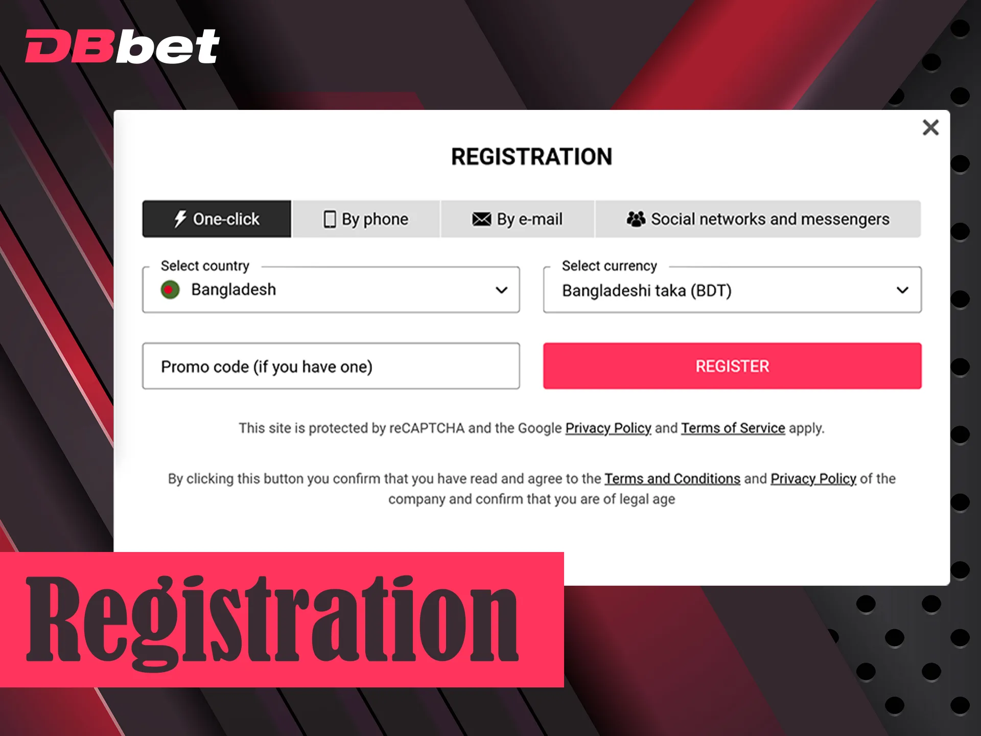 Make your own DBbet account.