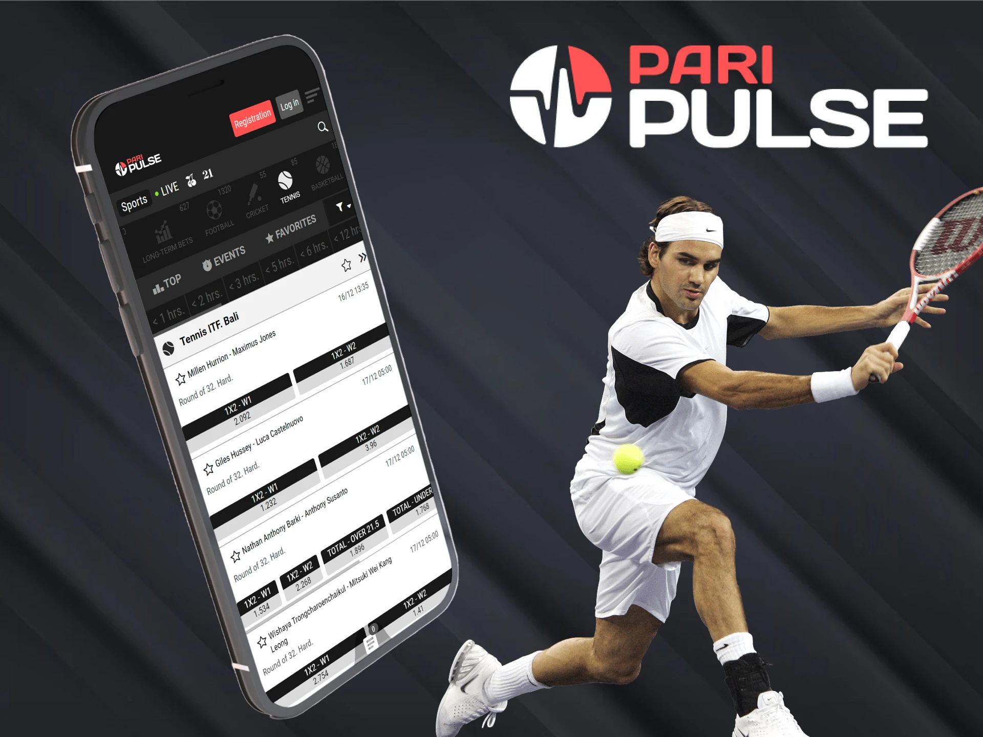 At PariPulse you will find the fastest and most profitable tennis events.