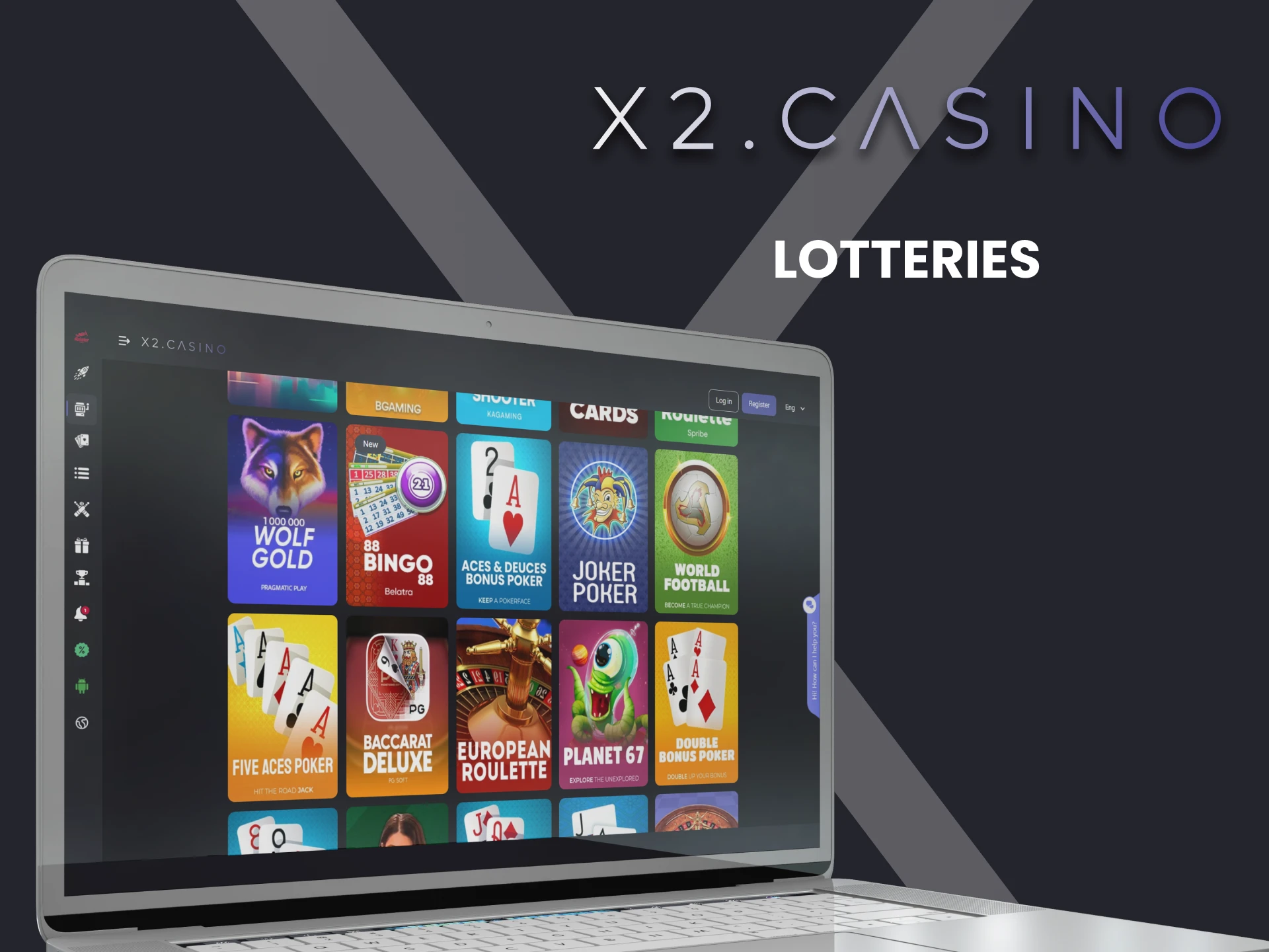 Play lotteries at x2casino.