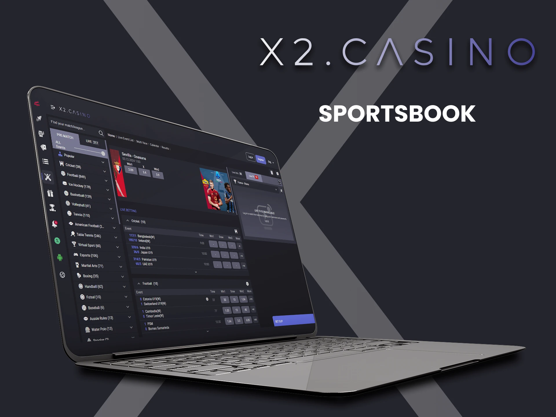 Visit the sports section at x2casino.