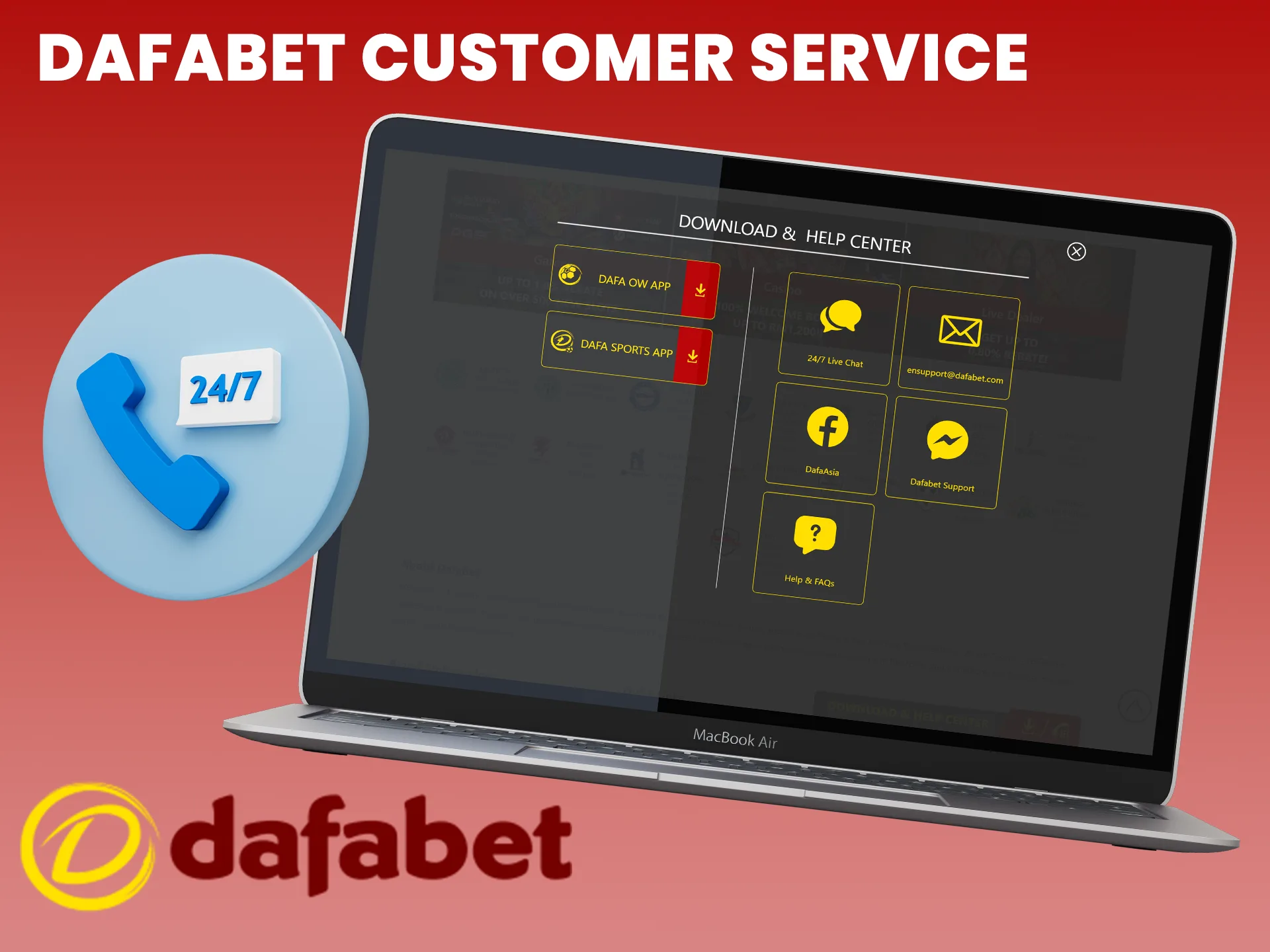 If you have any questions about the operation of the Dafabet application, write, support will help.