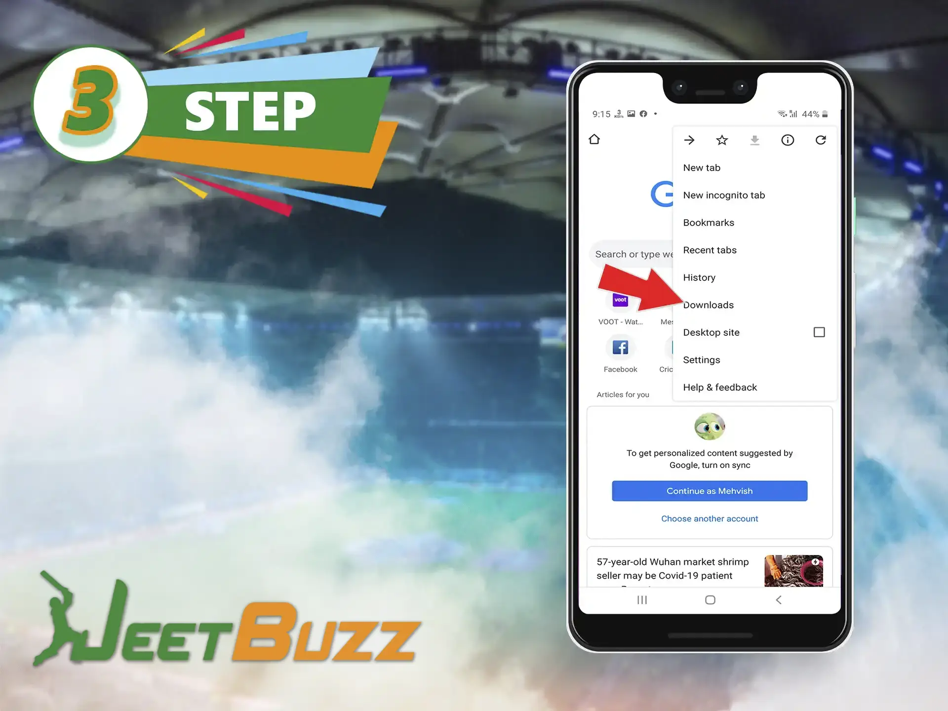 Wait for the progress bar to complete getting the JeetBuzz app on your device, do not interrupt the process.