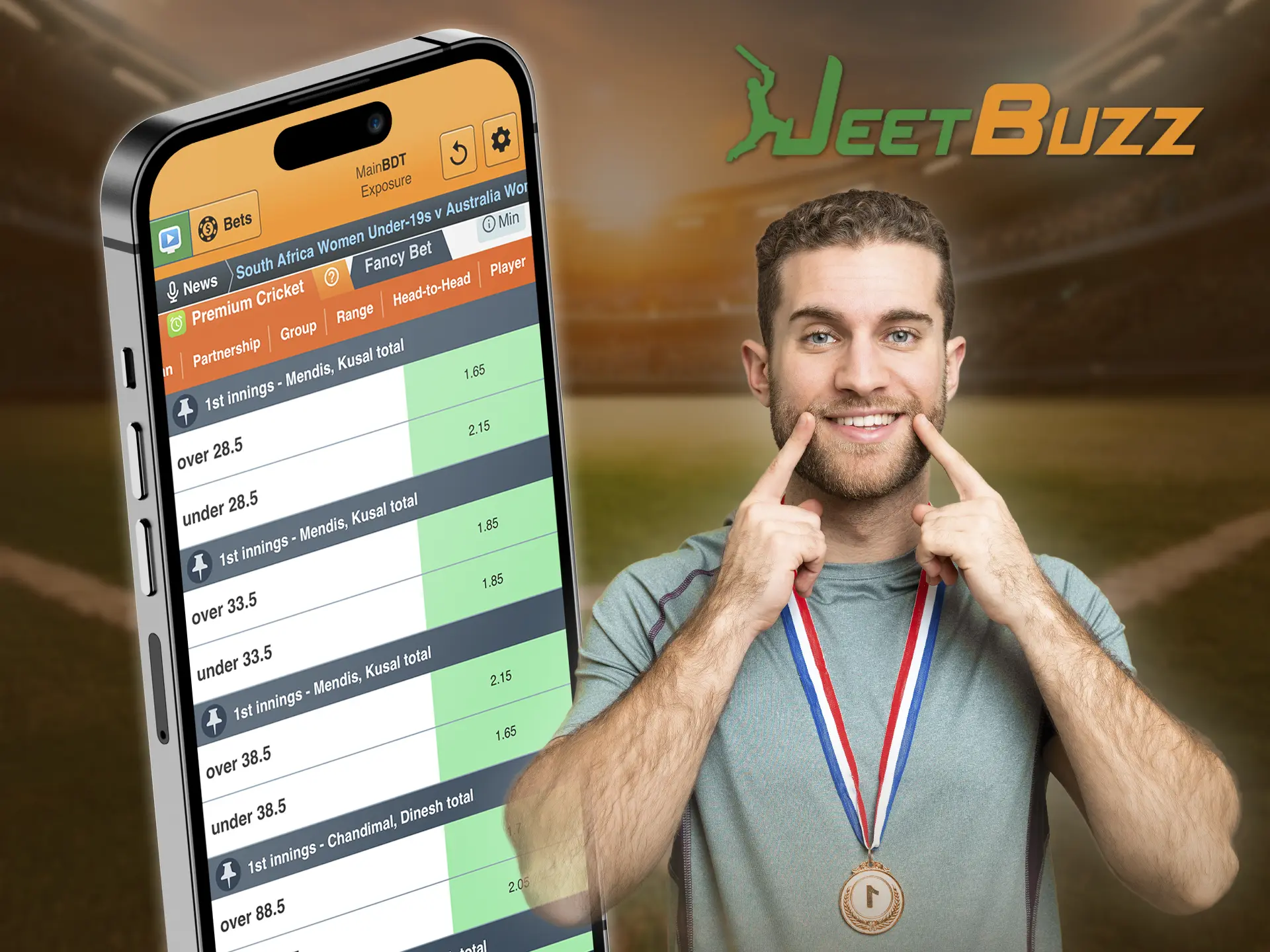 In the JeetBuzz App you can bet on one player who will do the most to win but the risks in this section are extremely high.