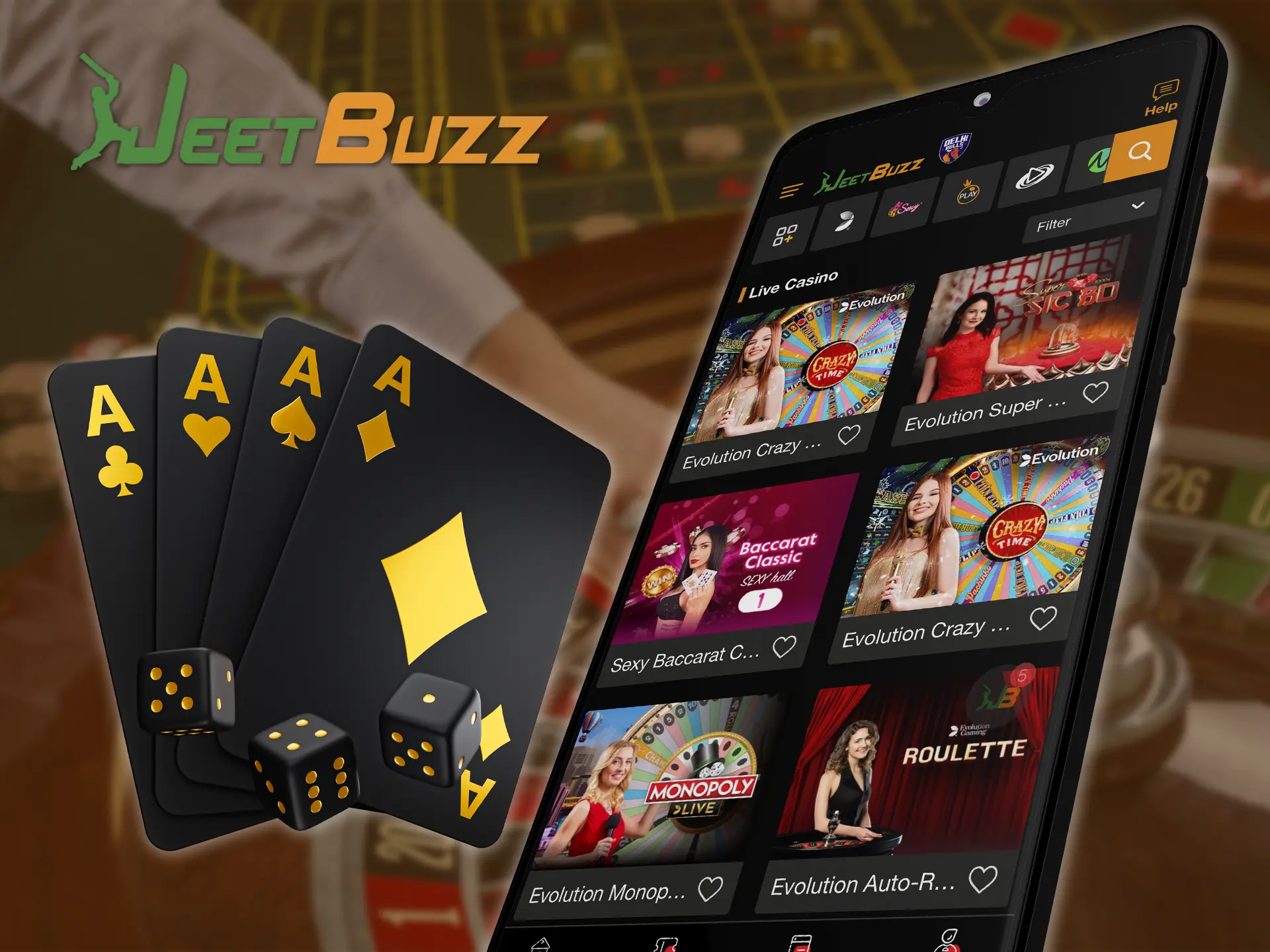 You will find only quality gambling entertainment only from proven suppliers in the app JeetBuzz app.