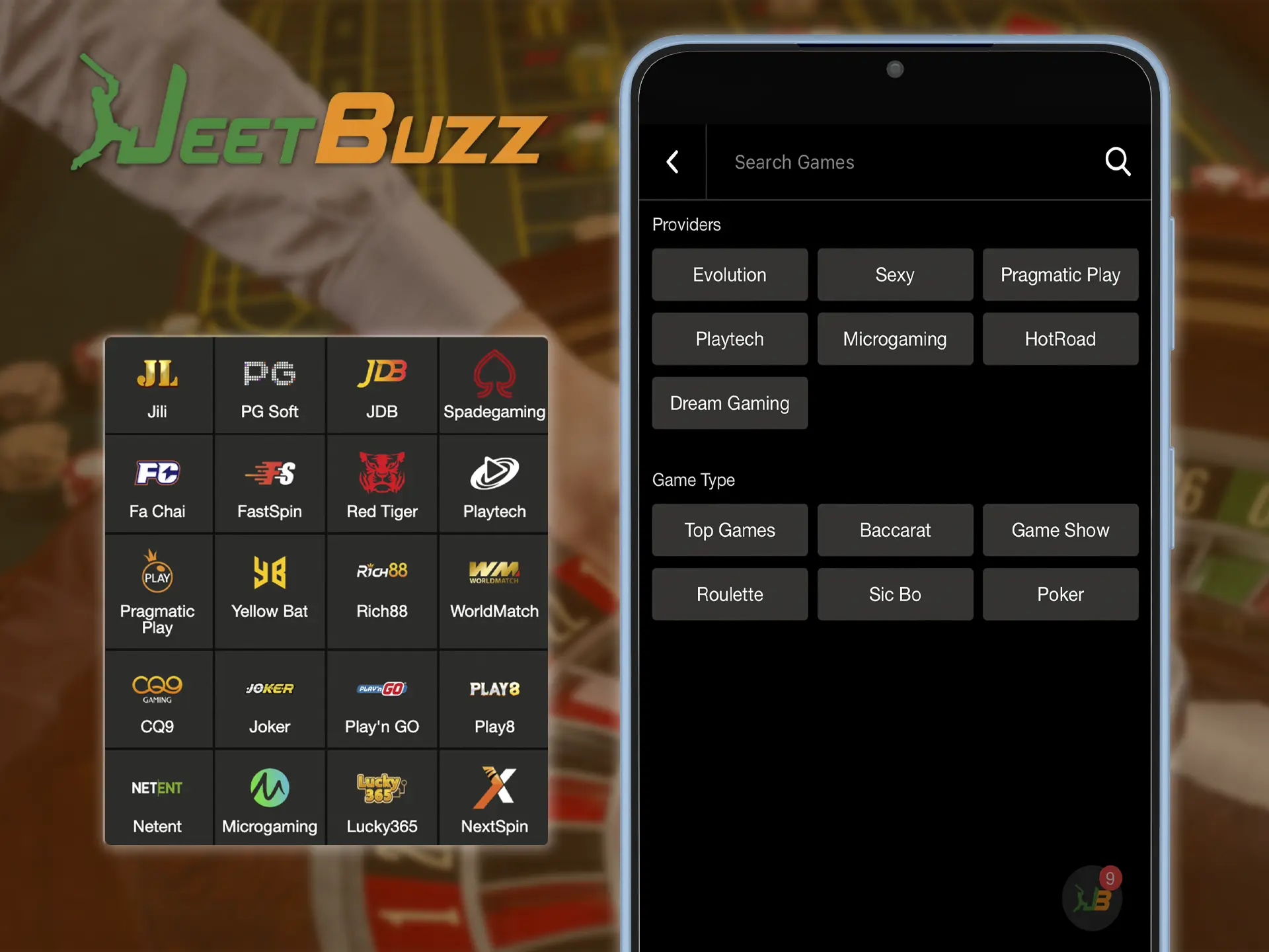 To ensure that the player can always find the right entertainment for him, the app provides special JeetBuzz tools.