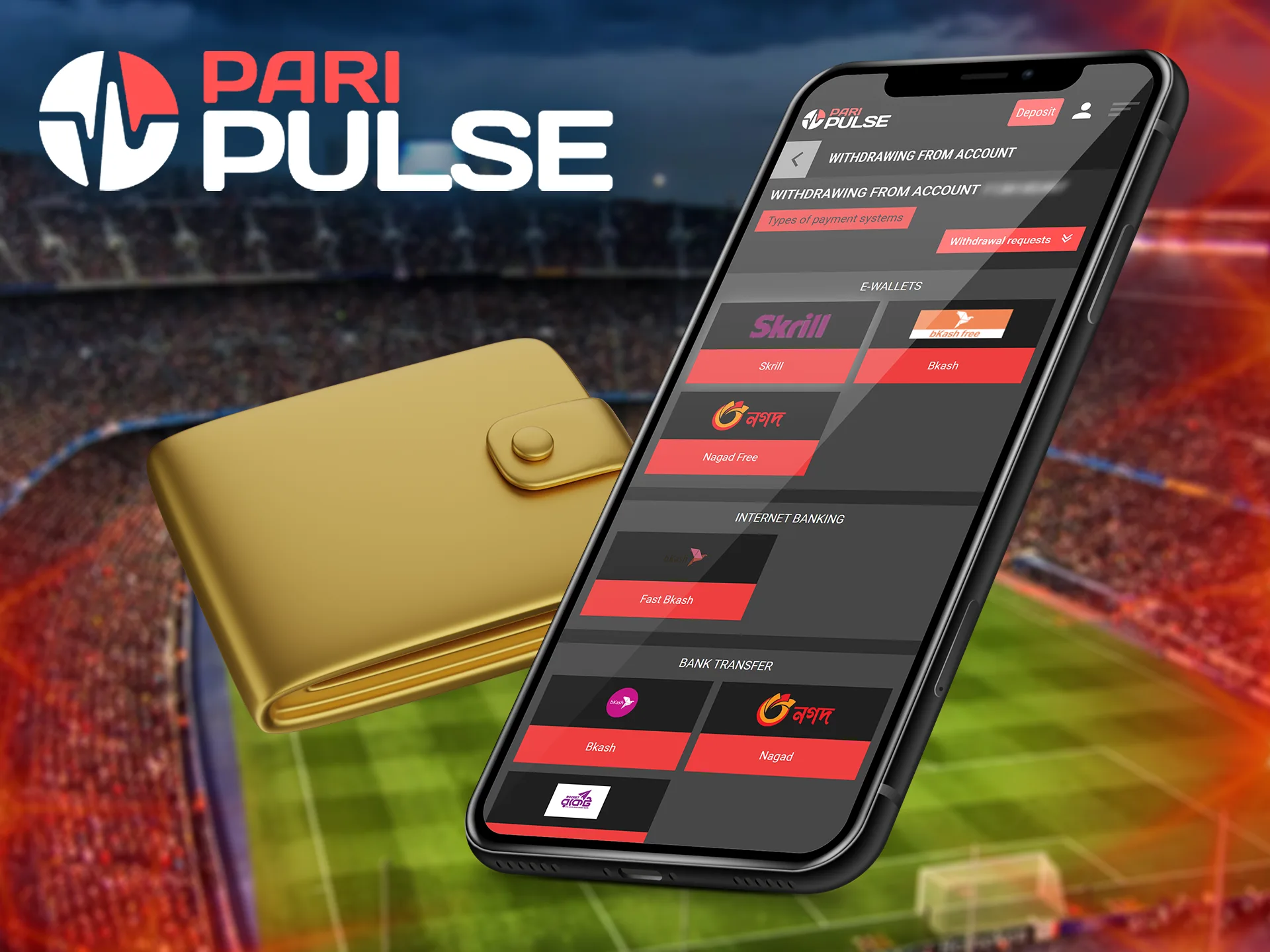 Players from Bangladesh can seamlessly deposit funds into their viral account in PariPulse a convenient way.