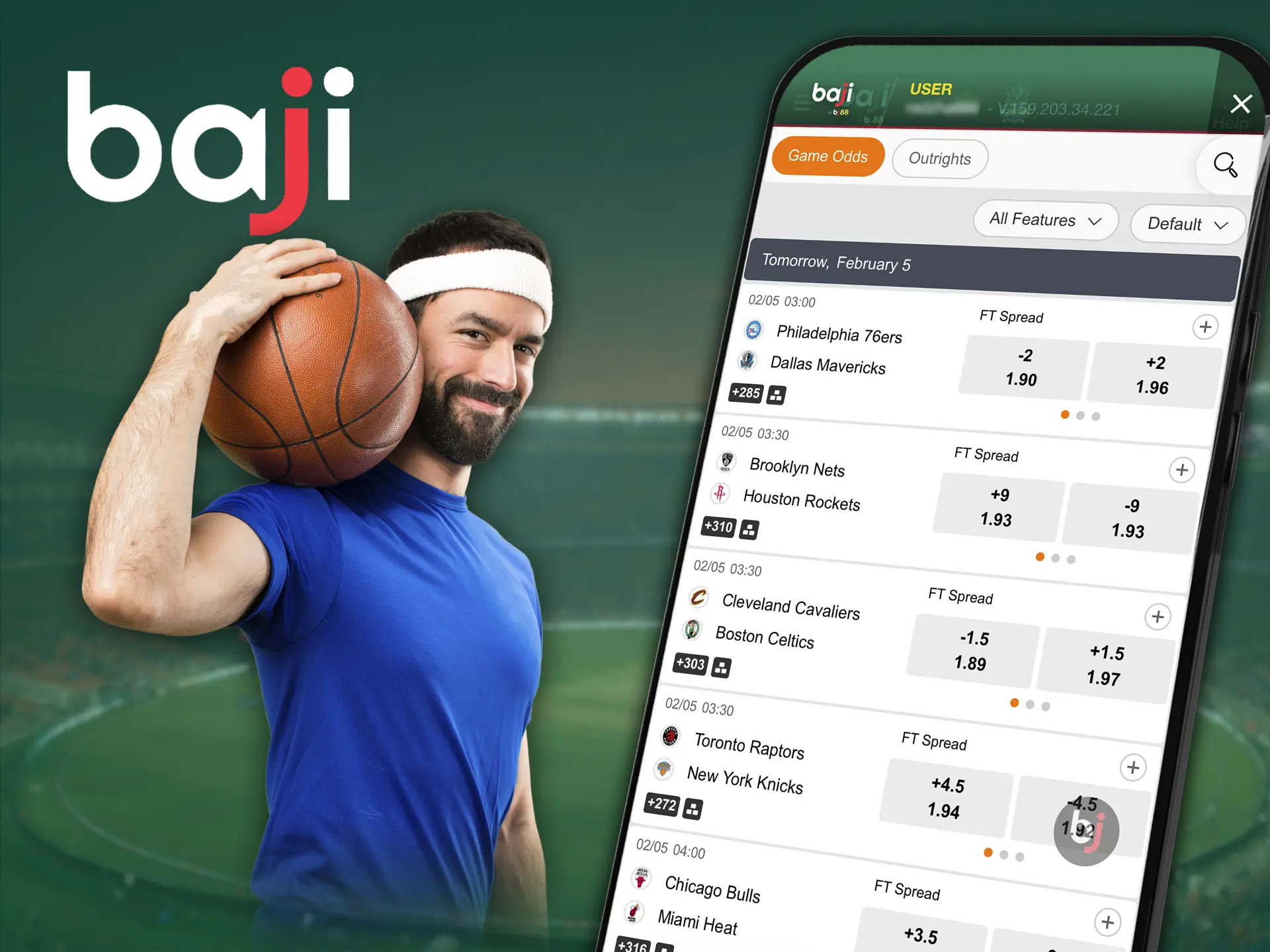 If you are a sports fan, there are tons of interesting events waiting for you in this category, on which you can place bets in the Baji app.