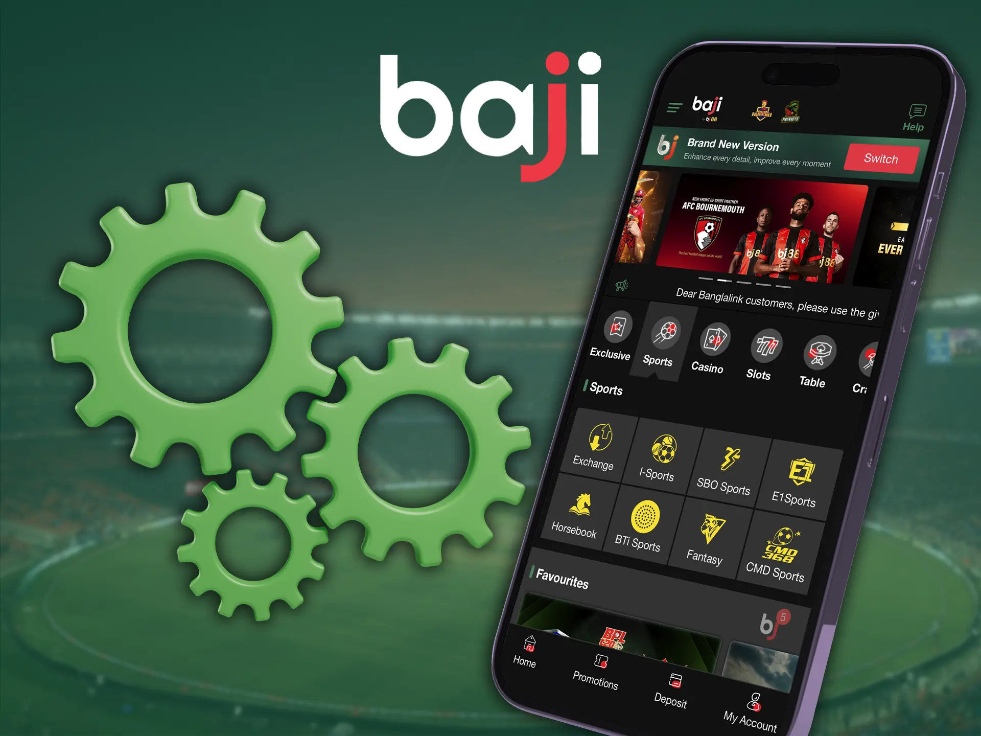 You don't have to worry about the technical specifications of your smartphone, the Baji app is not demanding on resources.