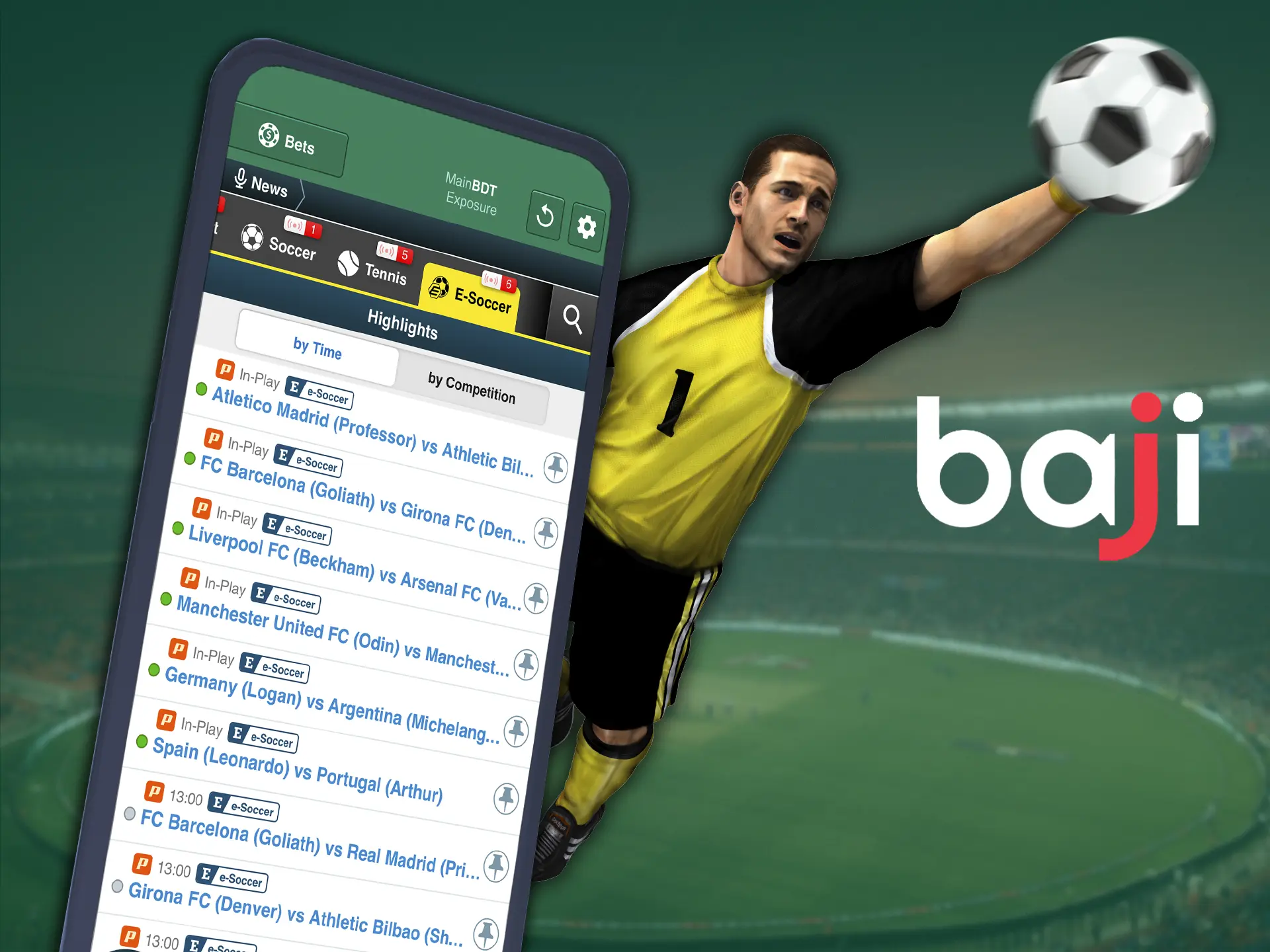 Dive into the world of virtual betting, find out what areas of this type are available at Baji app.