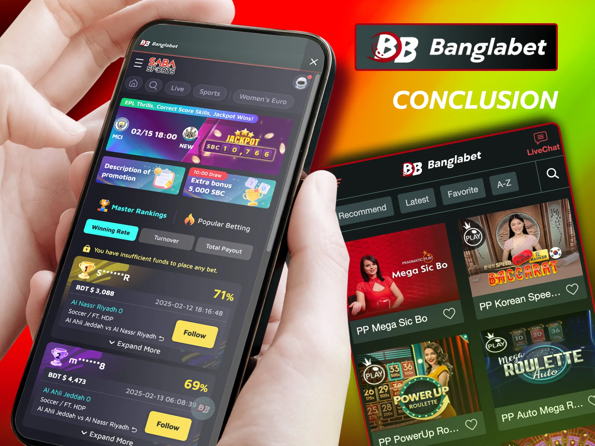 Banglabet app is secure and comprehensive, ideal for mobile betting.