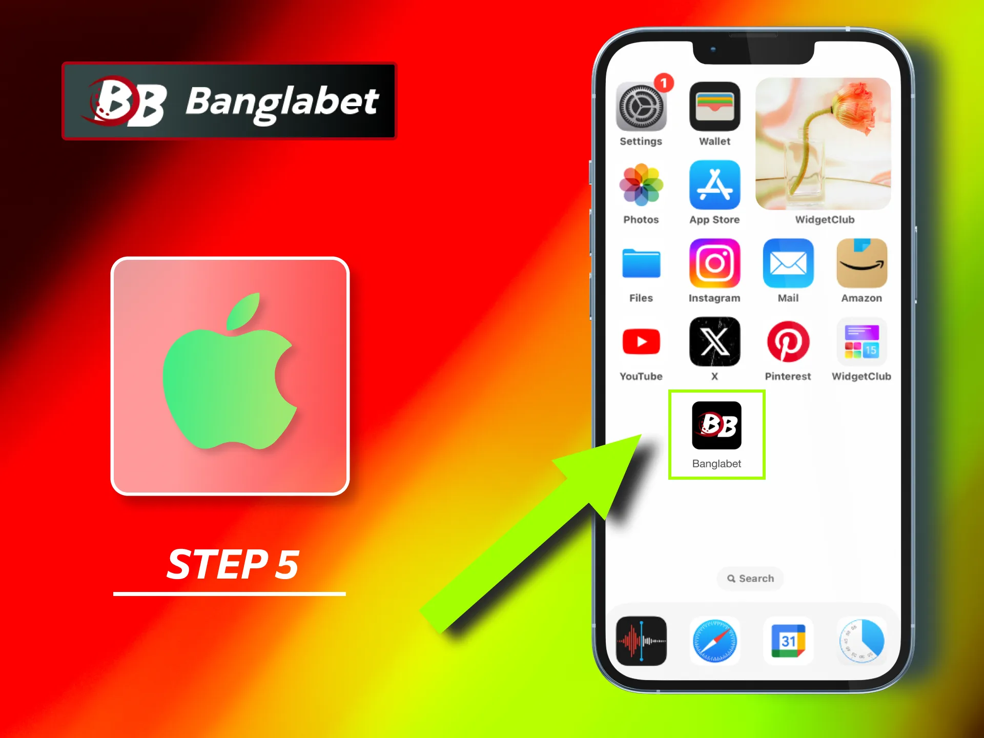 The Banglabet icon on your home screen lets you visit the site easily.