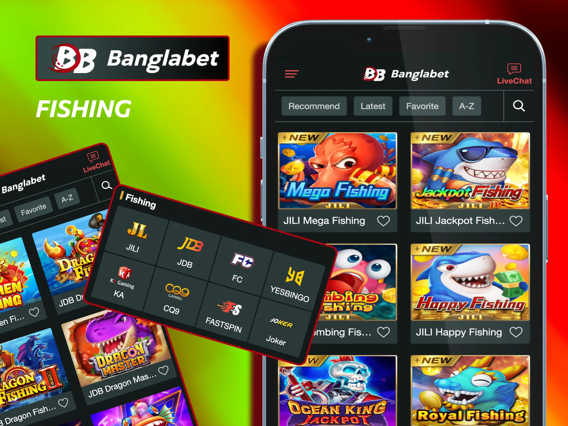 Cast your line and win rewards in Banglabet's fishing games.