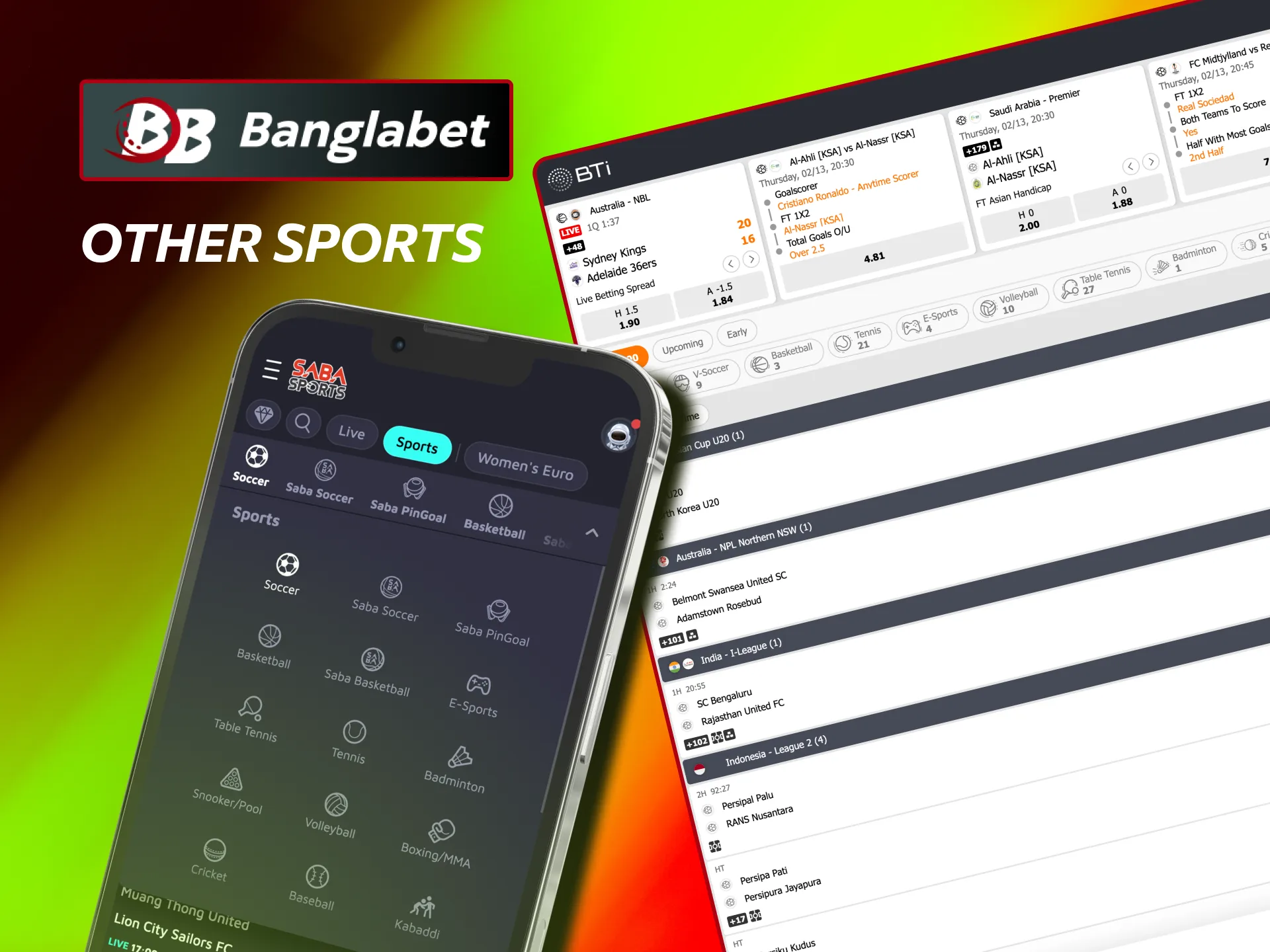 Banglabet is diverse betting options on tennis, rugby, and major events.