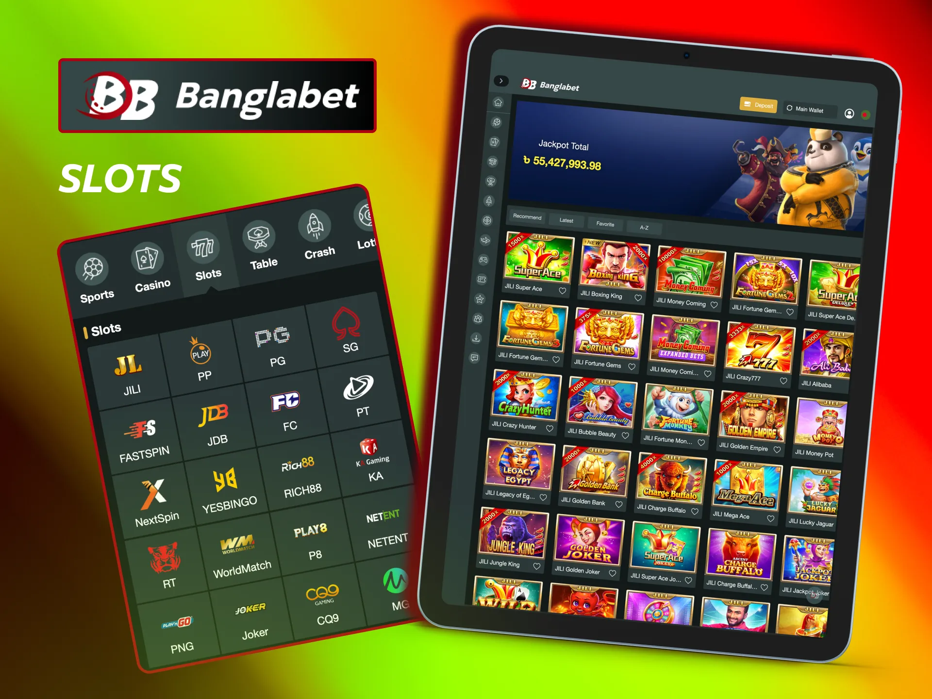 Spin and win with themed slot games at Banglabet.