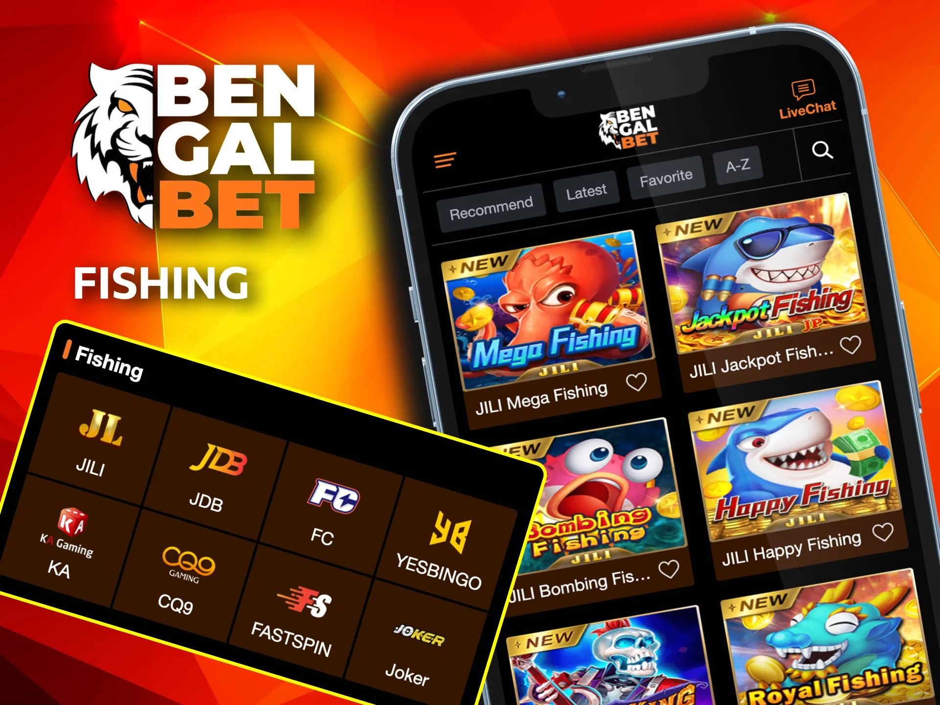 Try your hand at fishing games on Bengalbet and win real money prizes.