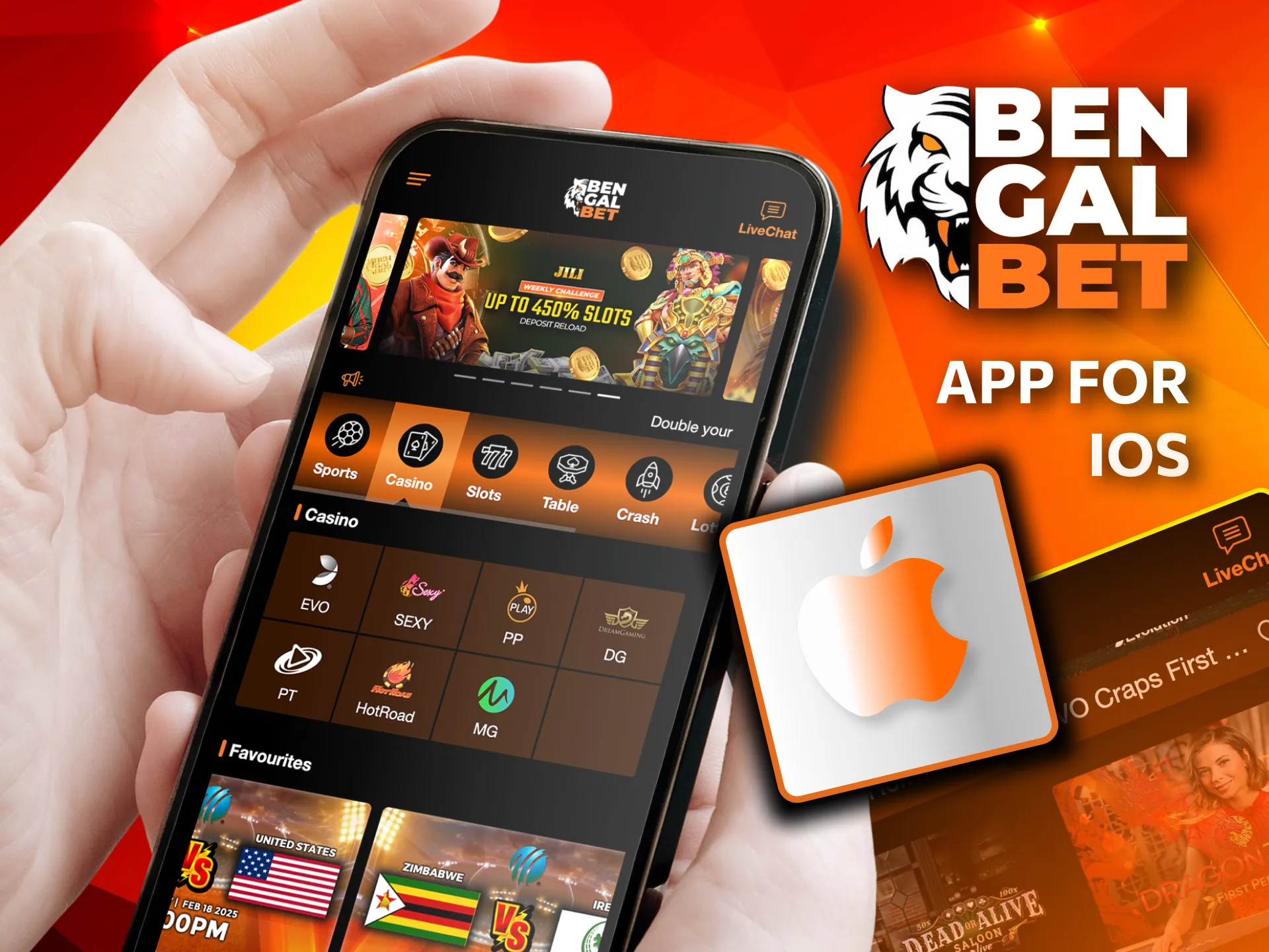 Visit the official Bengalbet website from your iPhone to install the app.