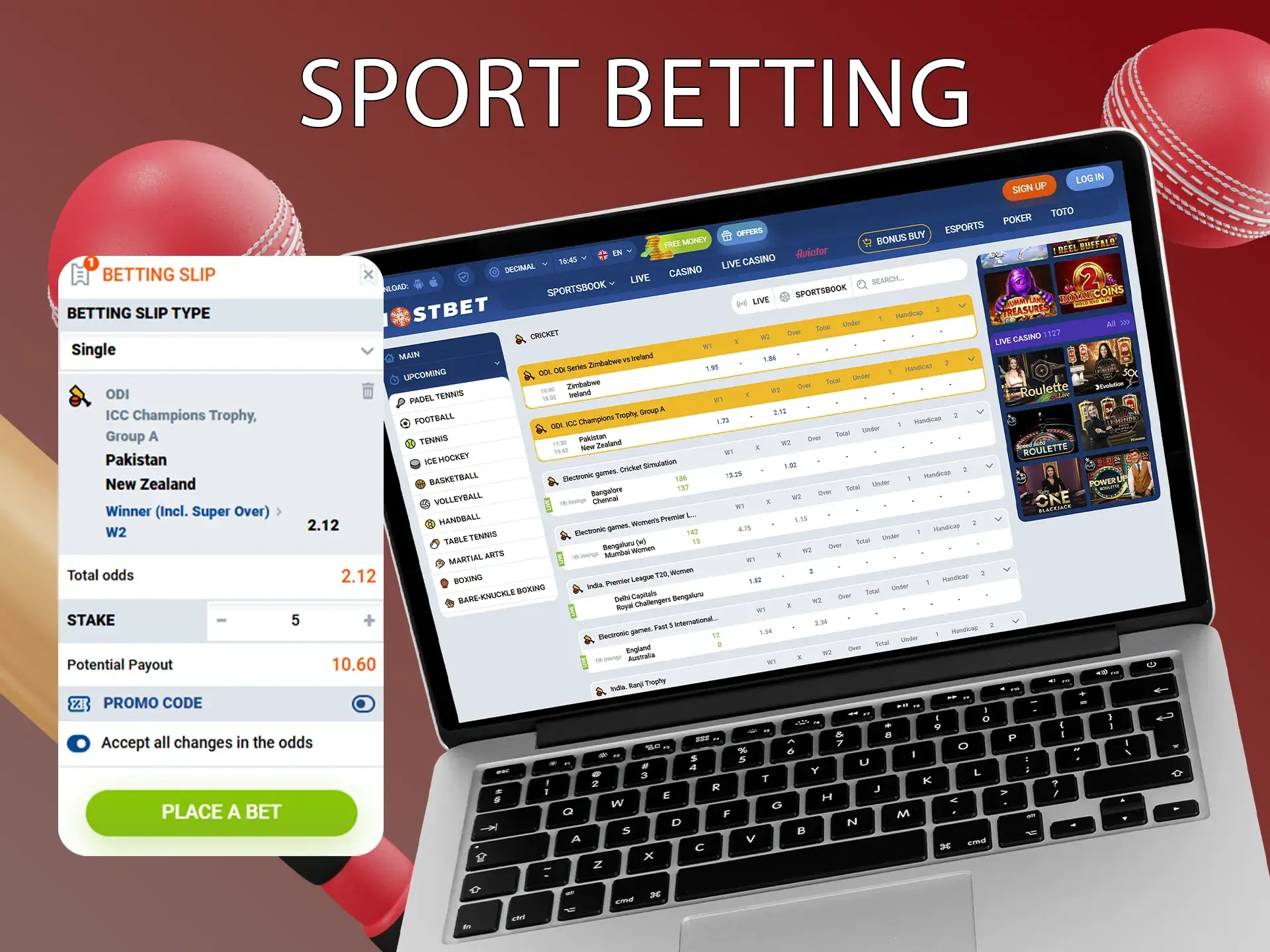 Start betting online now