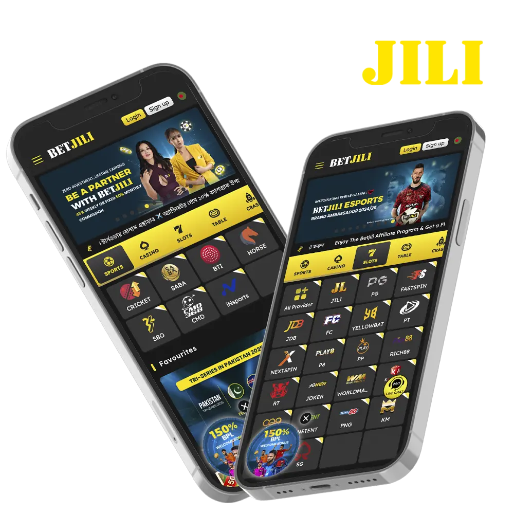 Try the unique app from Betjili for your betting and slots games.