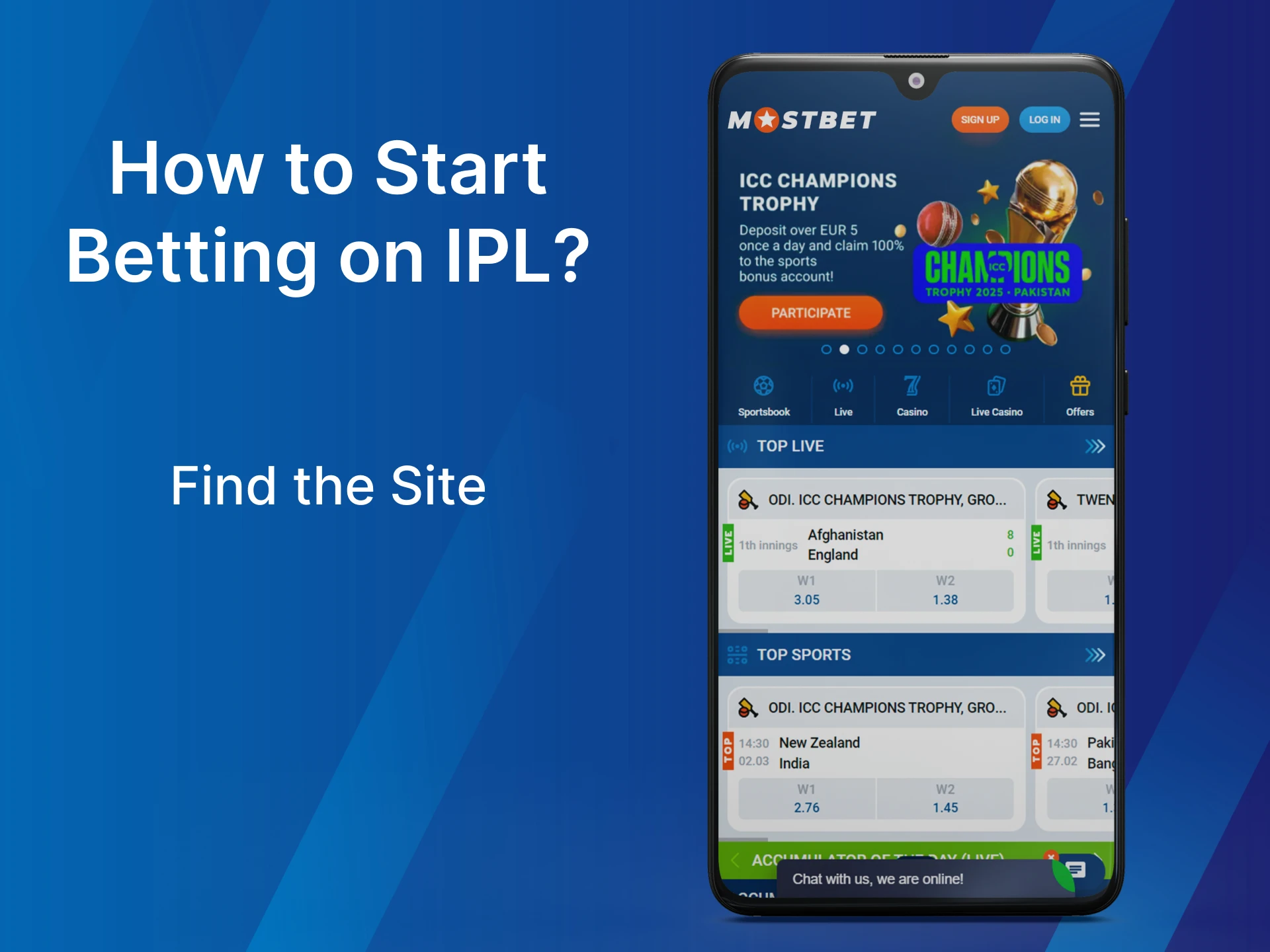 Select a site where you can bet on IPL.