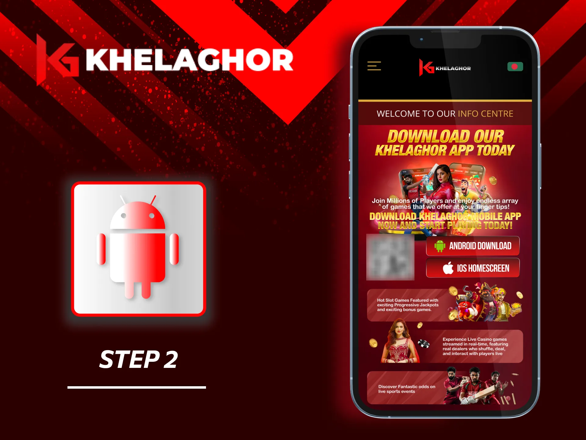 Click to download the Khelaghor APK file onto the device.