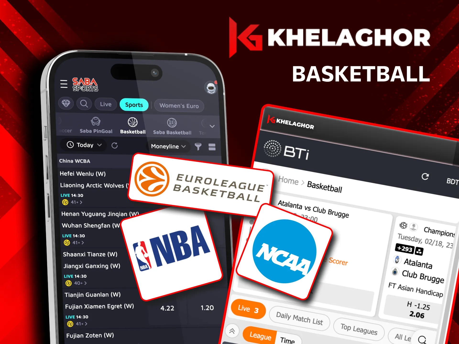 Khelaghor provides basketball betting options for leagues, tournaments, and player performance.