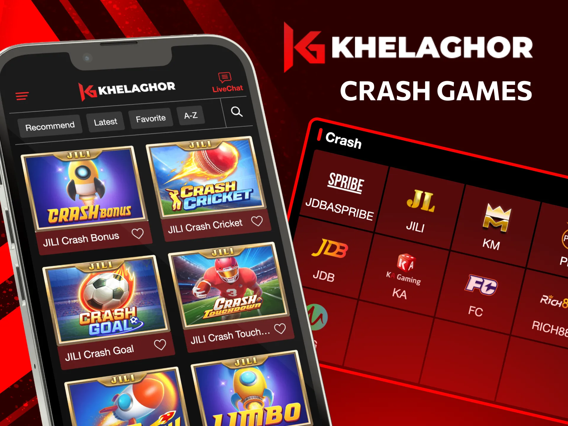 Khelaghor features popular crash games like Aviator, offering simple and exciting gameplay.