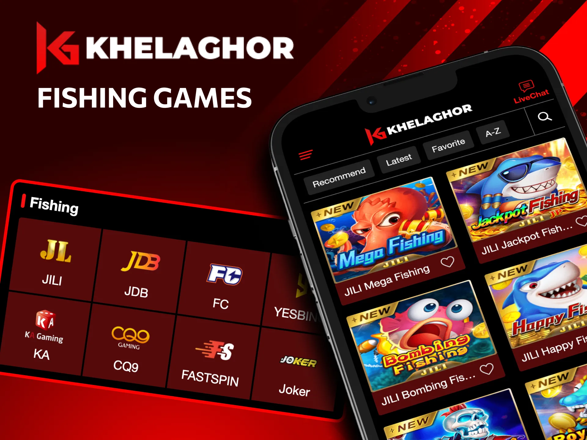 Play fishing games on Khelaghor with vibrant graphics and exciting features by Fastspin.