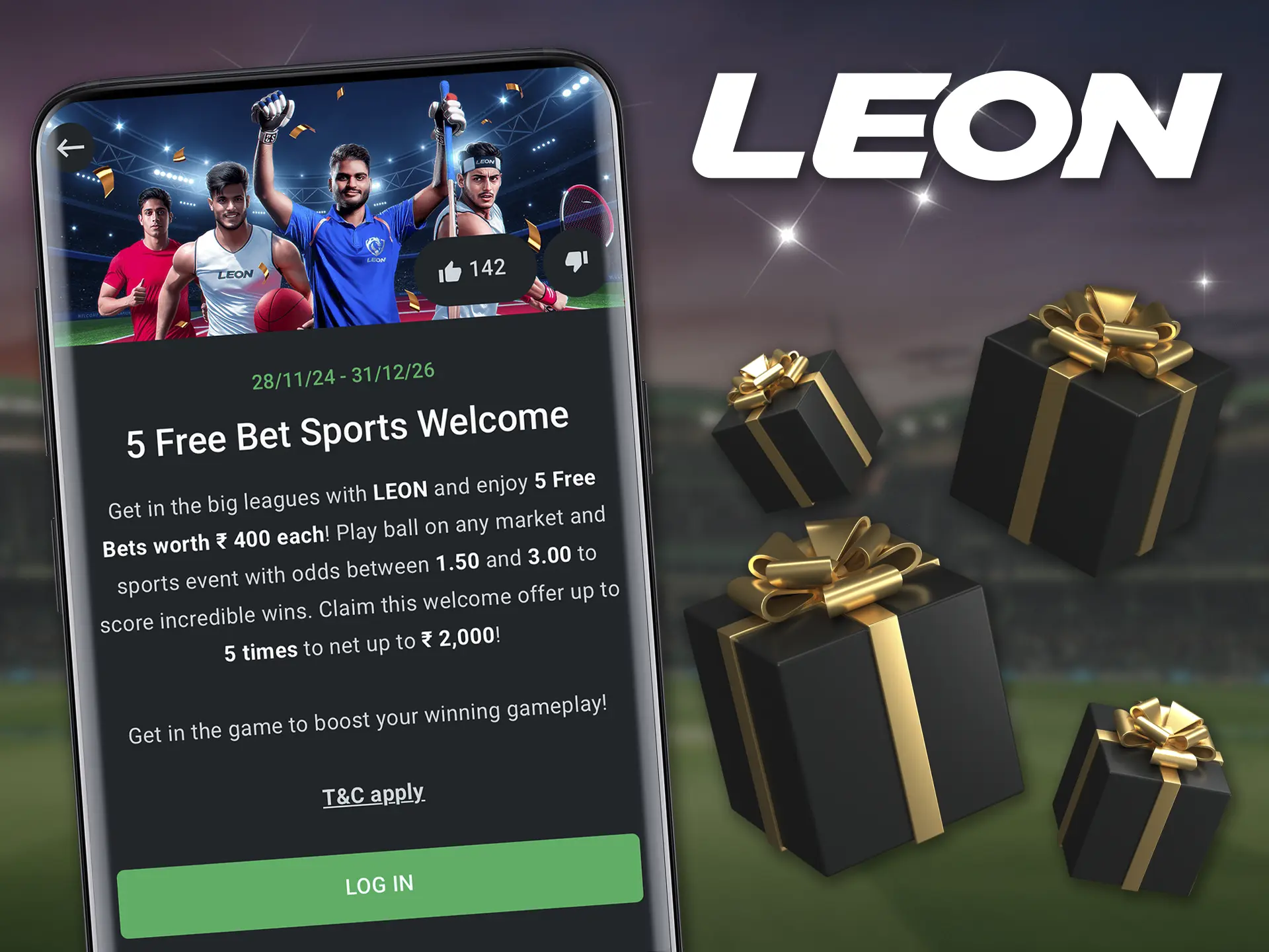 The company offers a generous gift for new users from Bangladesh, 1,700 BDT for the first game, this is quite a good offer among competitors.