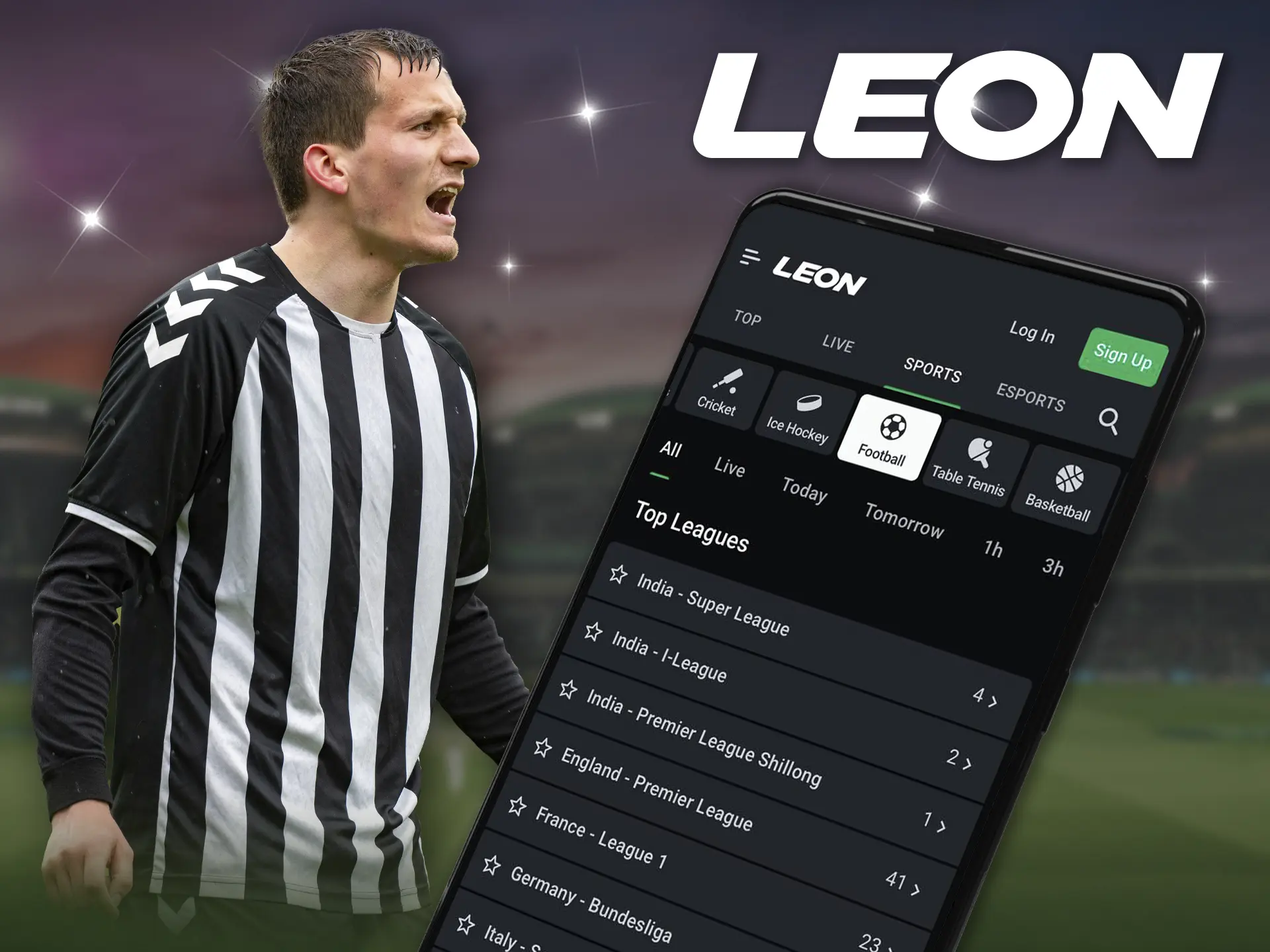 This discipline has many fans around the world and has not been ignored in the Leon Bet app, there is a huge number of matches.