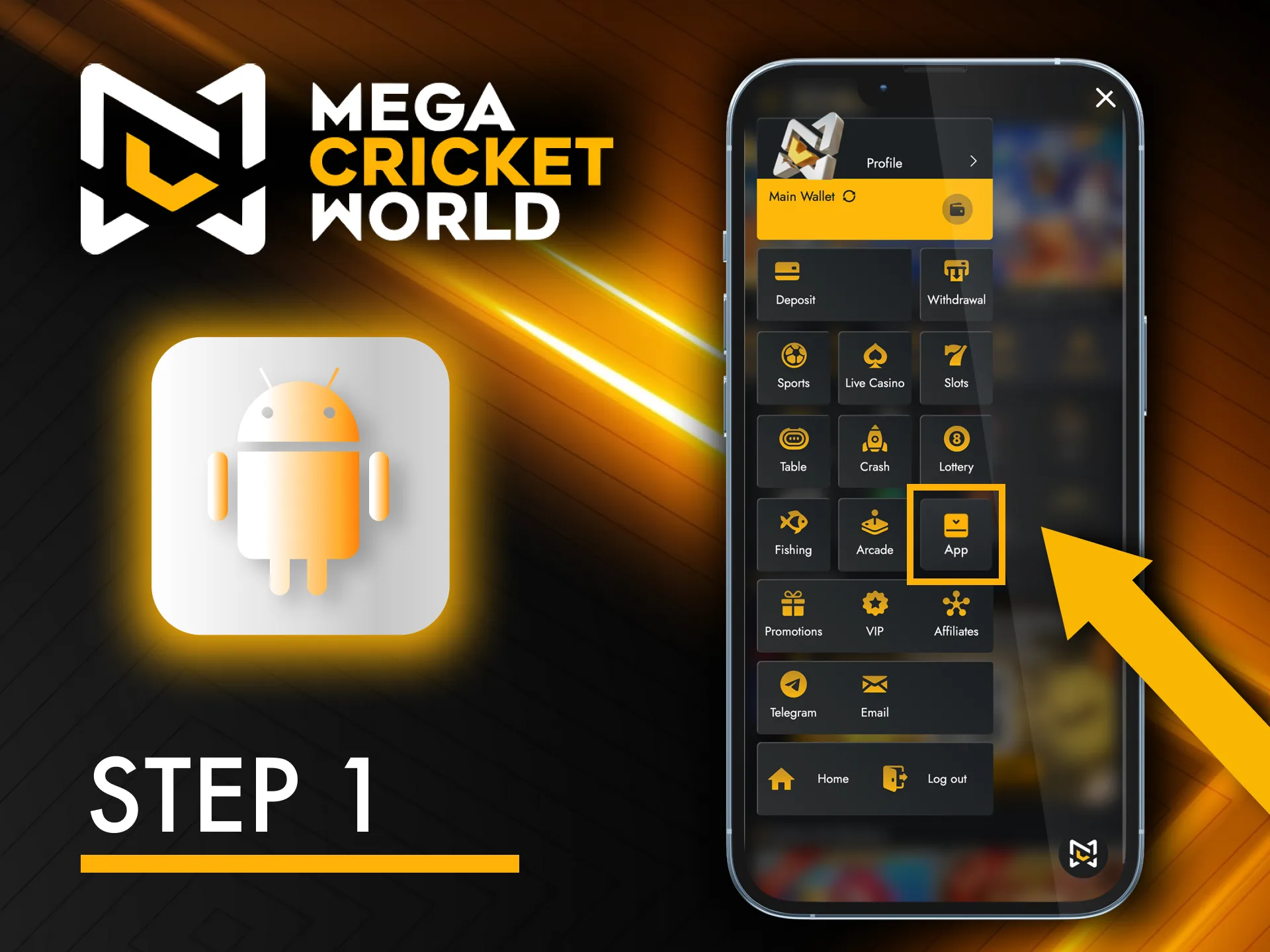 Visit the Mega Cricket World site, tap 'Download' in the menu.