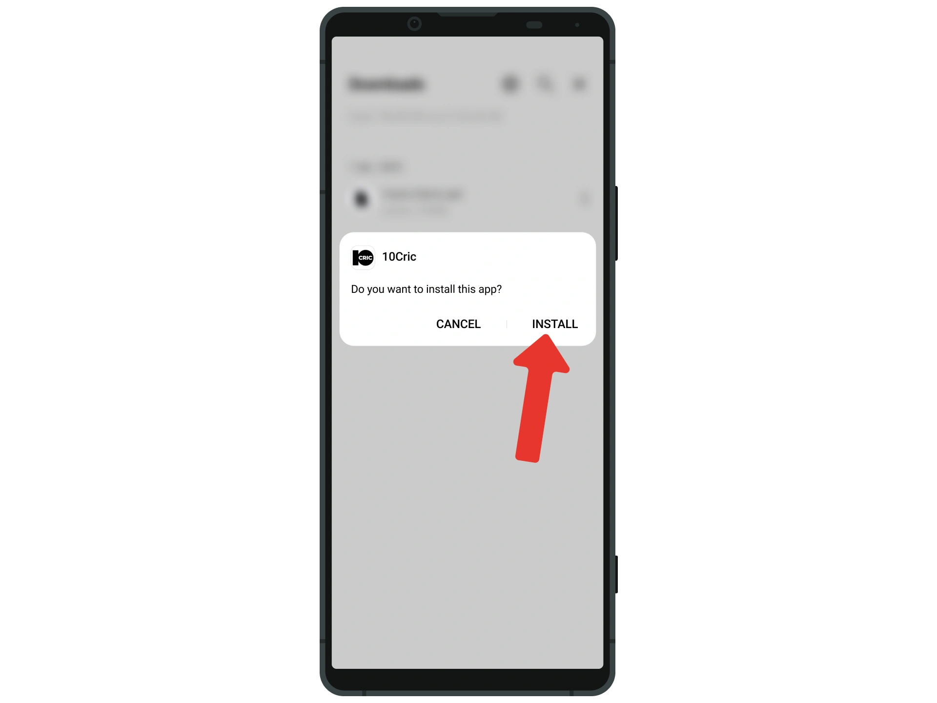 Install the official 10Cric app on your Android device.