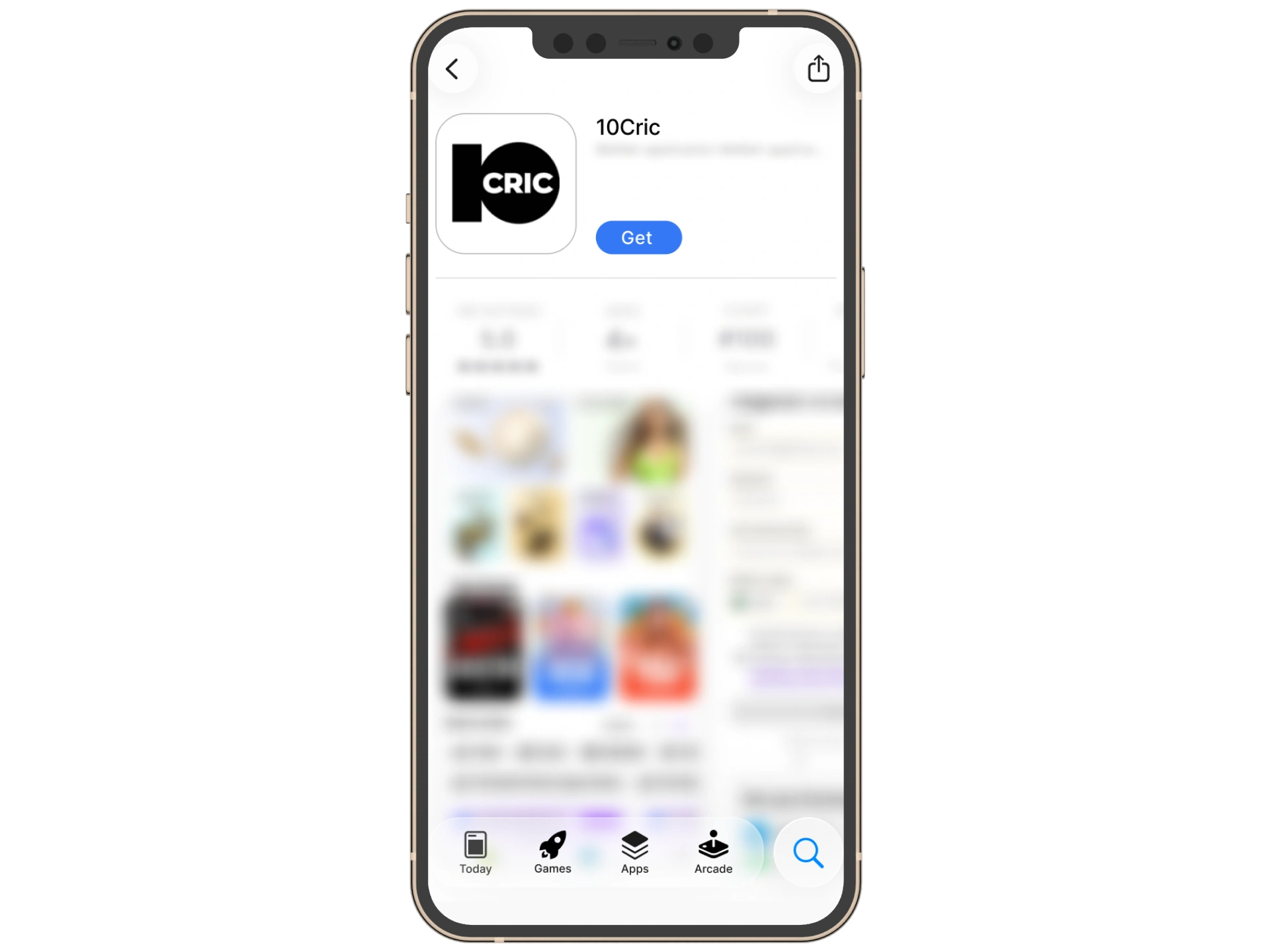 For iOS, you have to open the App Store and download 10Cric from there.