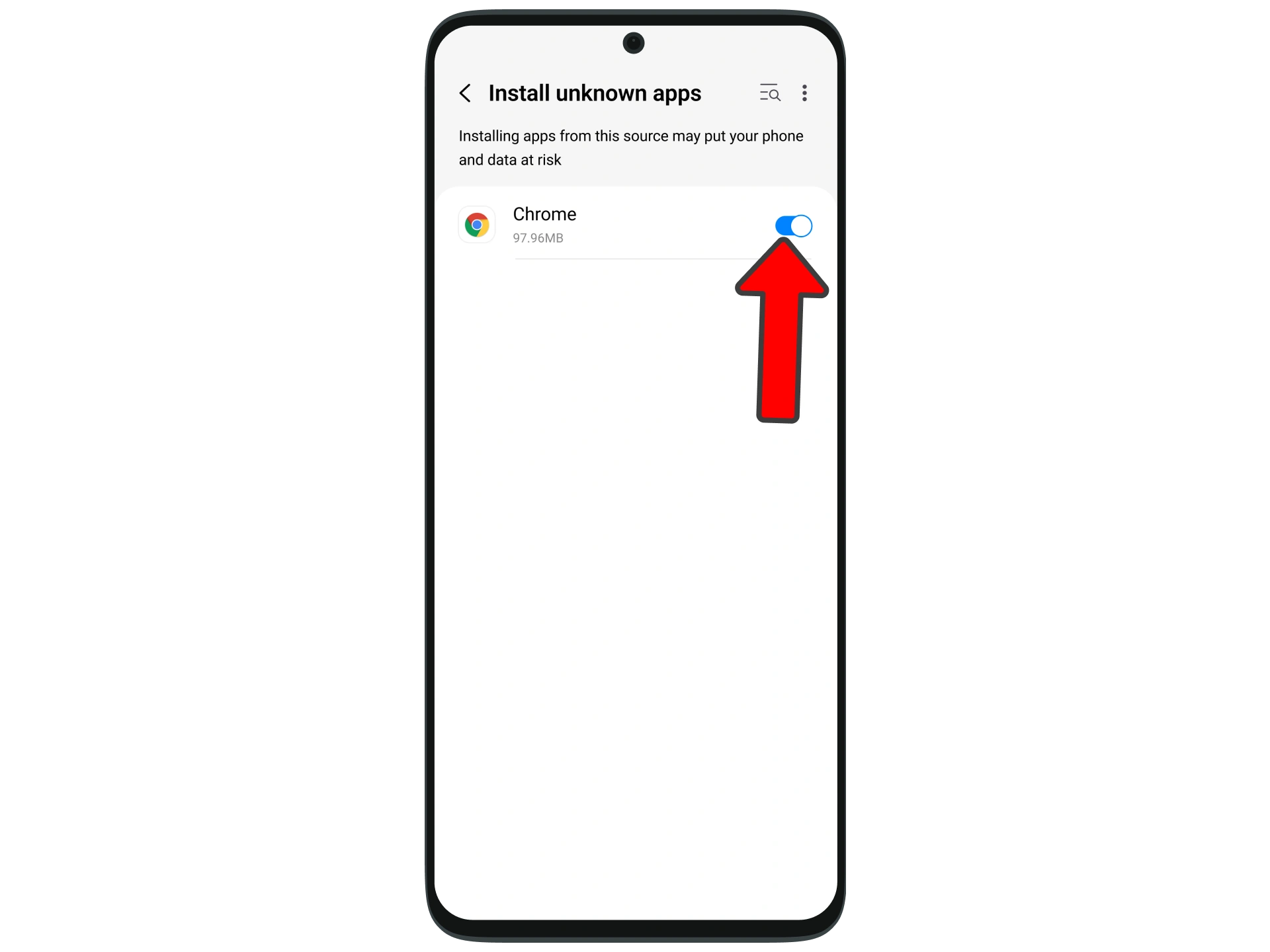 Open your phone's settings and allow installation of 888Starz from unknown sources.