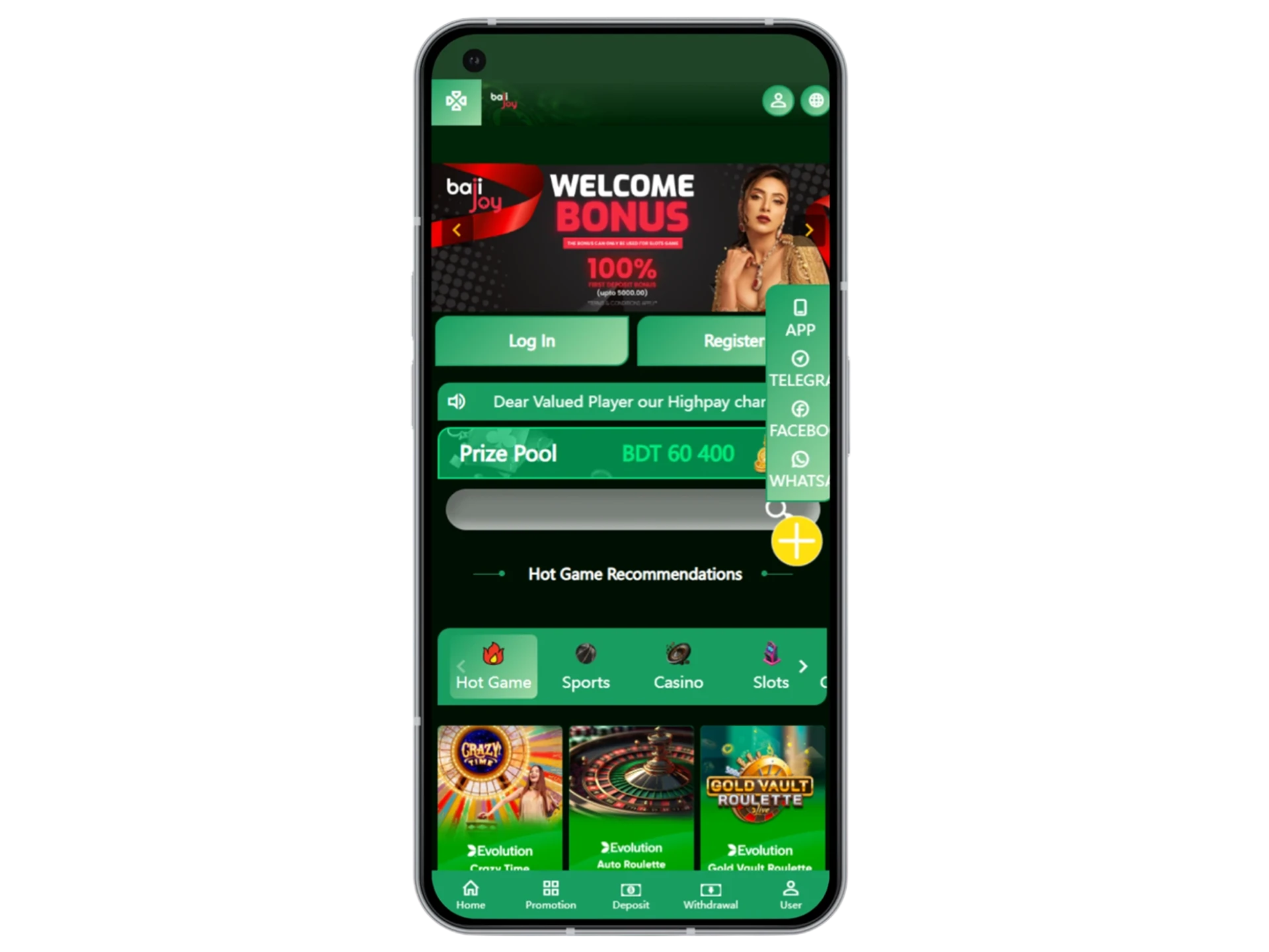 Go to the official Bajijoy platform to get the APK file.