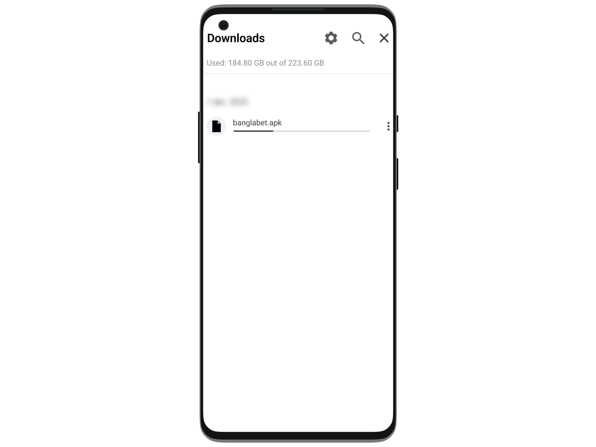Begin downloading the APK file by clicking 'Download' on Banglabet.