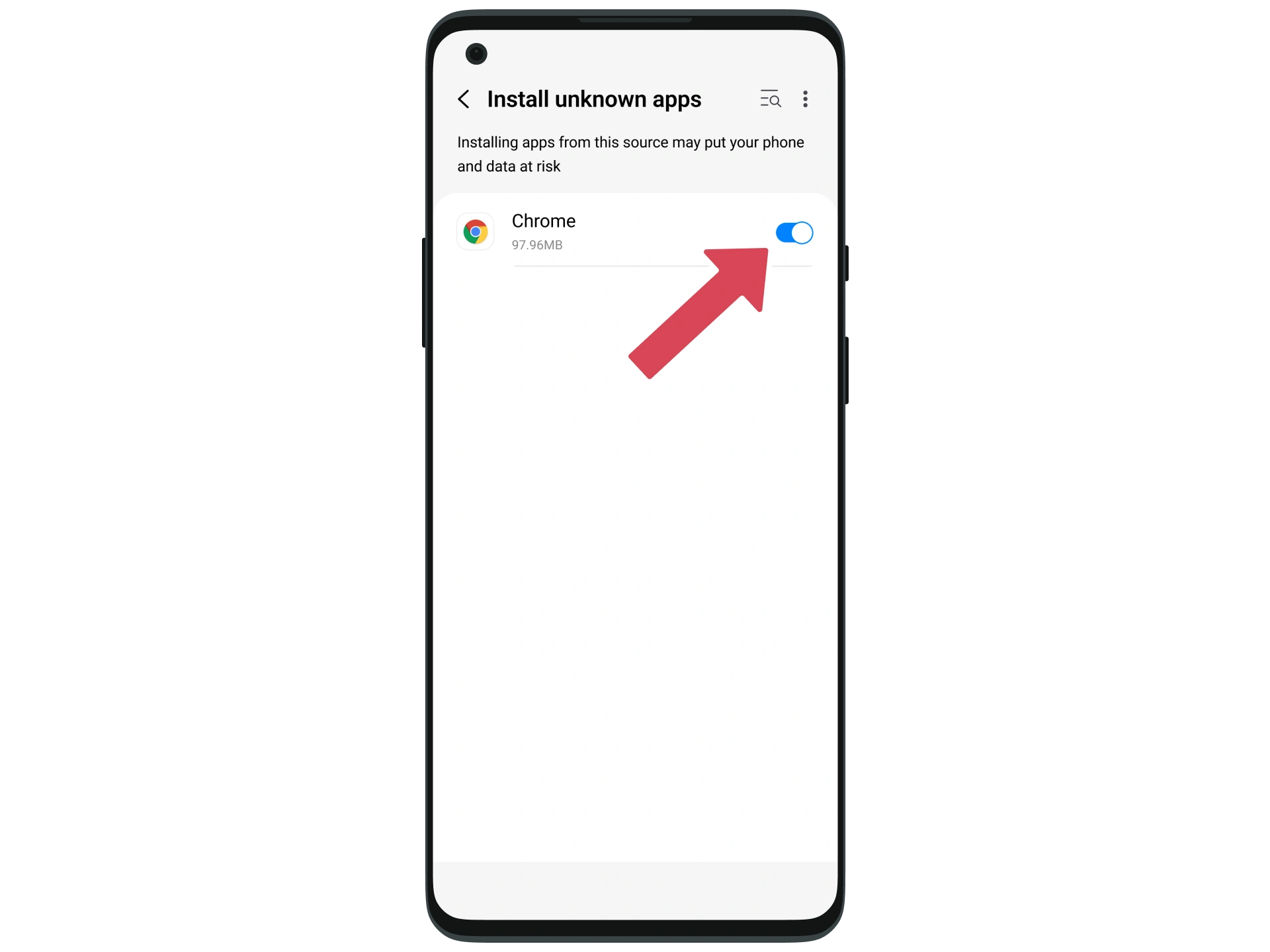 Allow installation in your settings to get the Batery app.