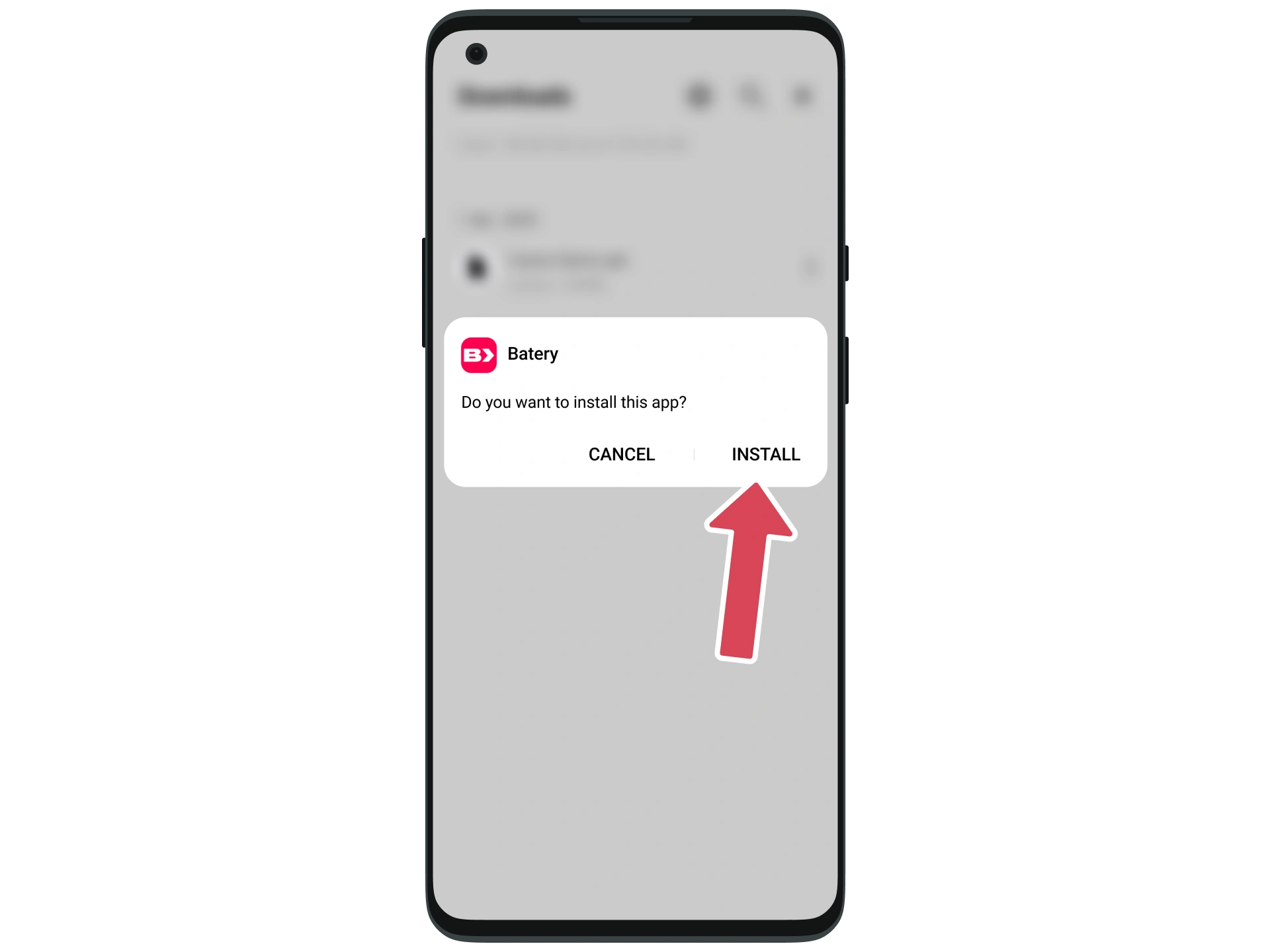 Open the Batery APK file and install it to your phone.