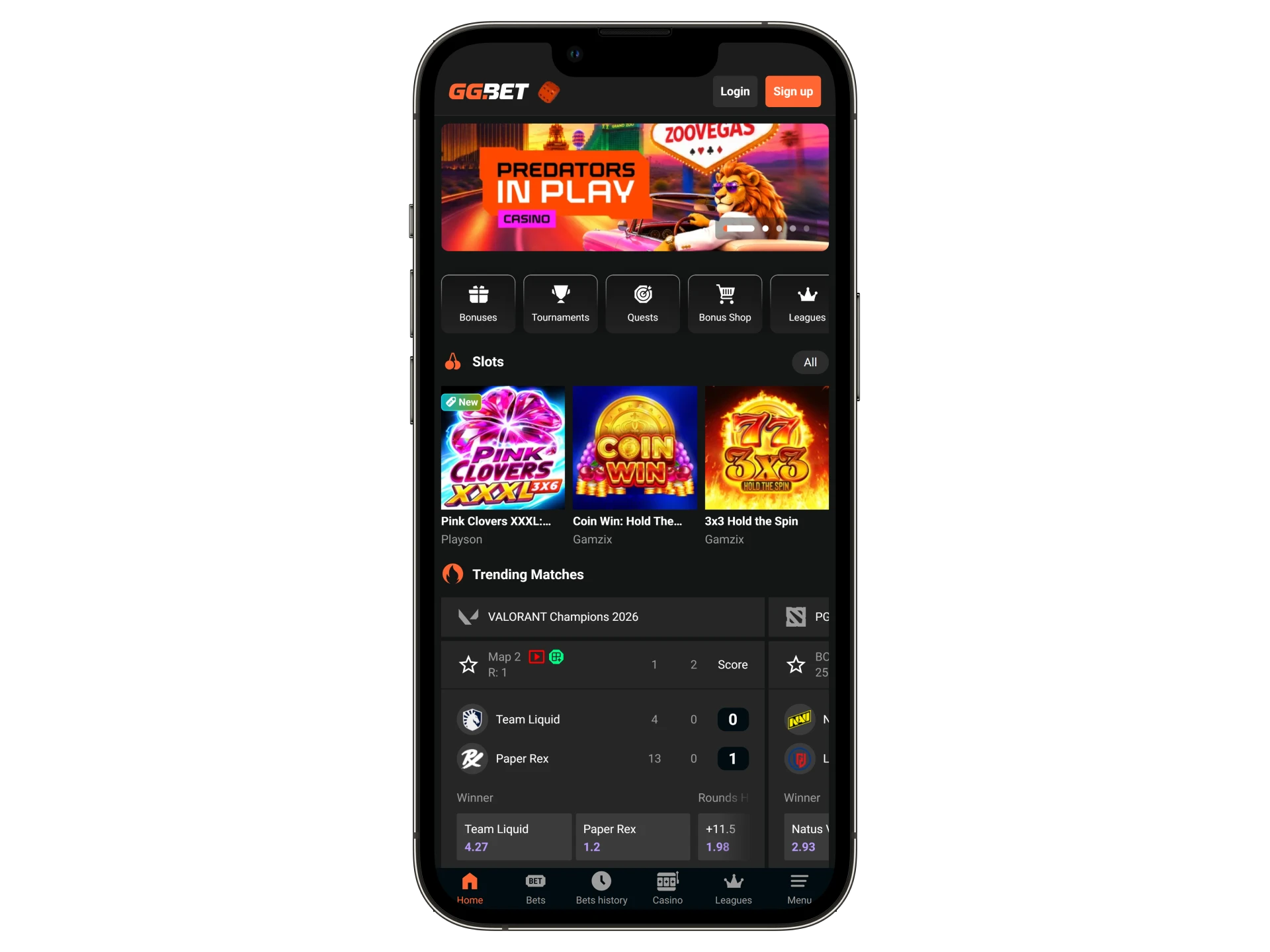 To start, visit the GGbet platform via mobile.