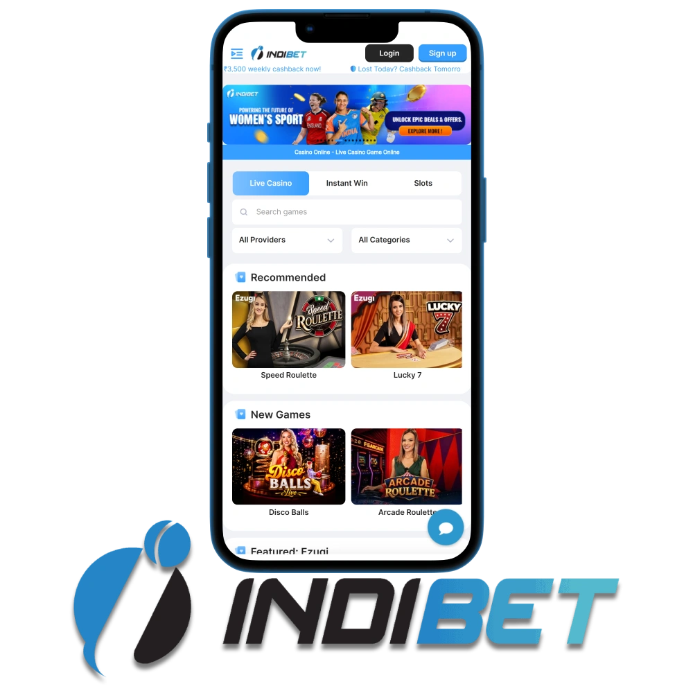 Enjoy the mobile version of the Indibet platform.