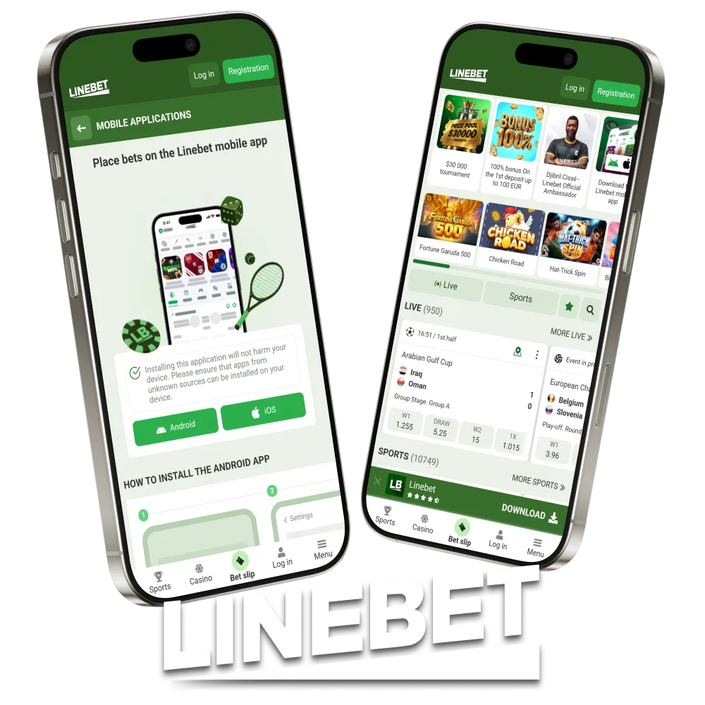 Join the Linebet platform and install its apps for Android and iOS.