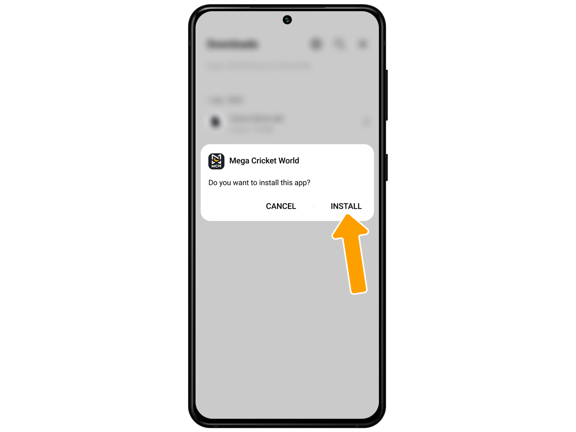 Open the installation package and confirm to get the Mega Cricket World app.