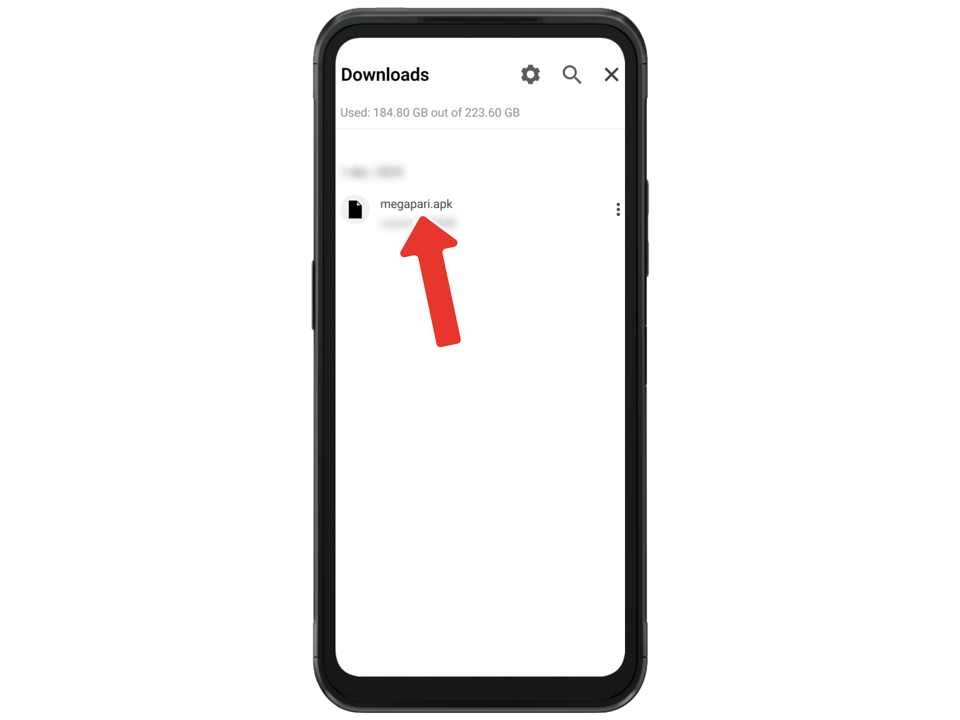 Open the downloaded APK and start the Megapari installation.