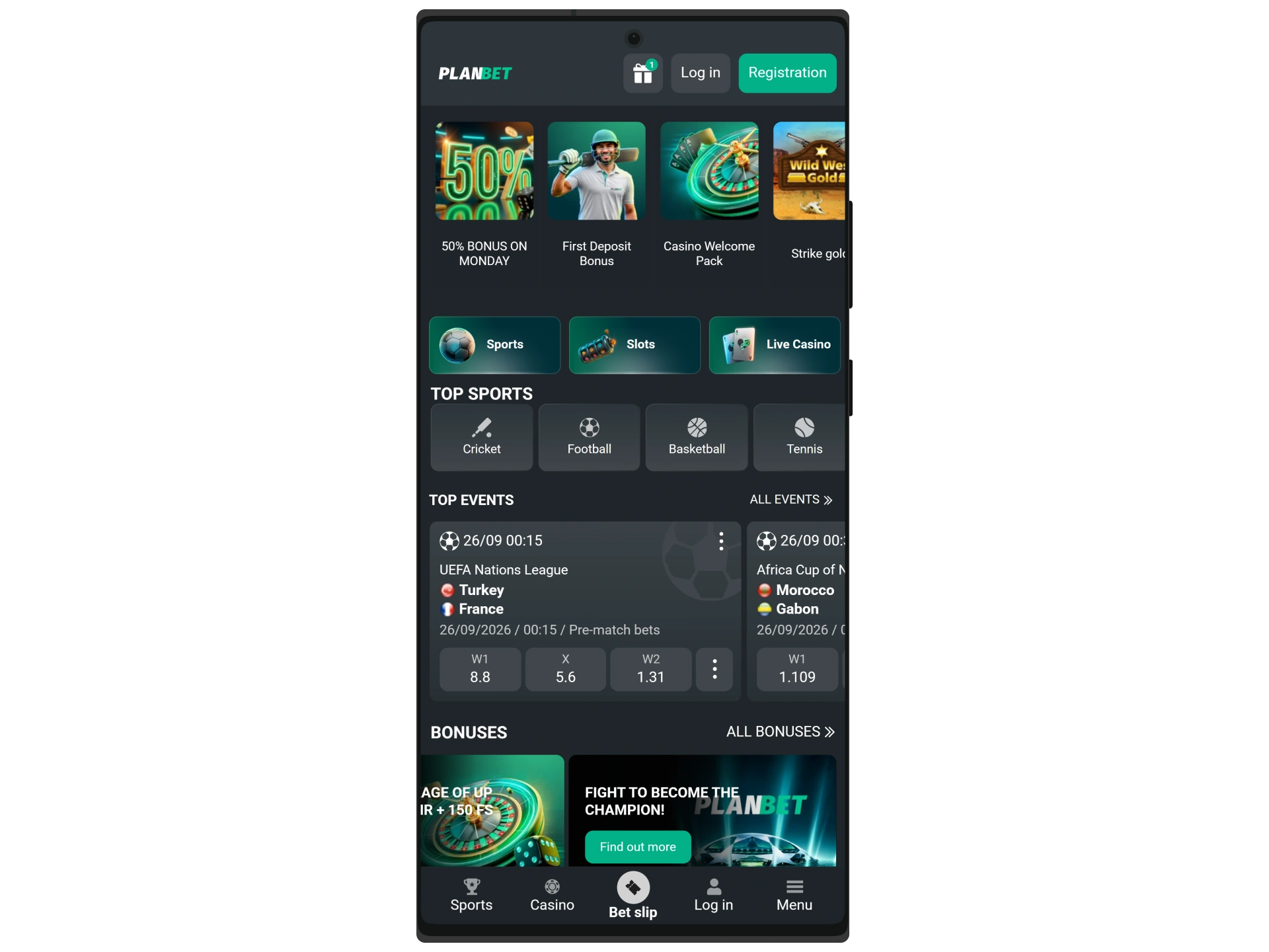 Launch the official Planbet website in Bangladesh.